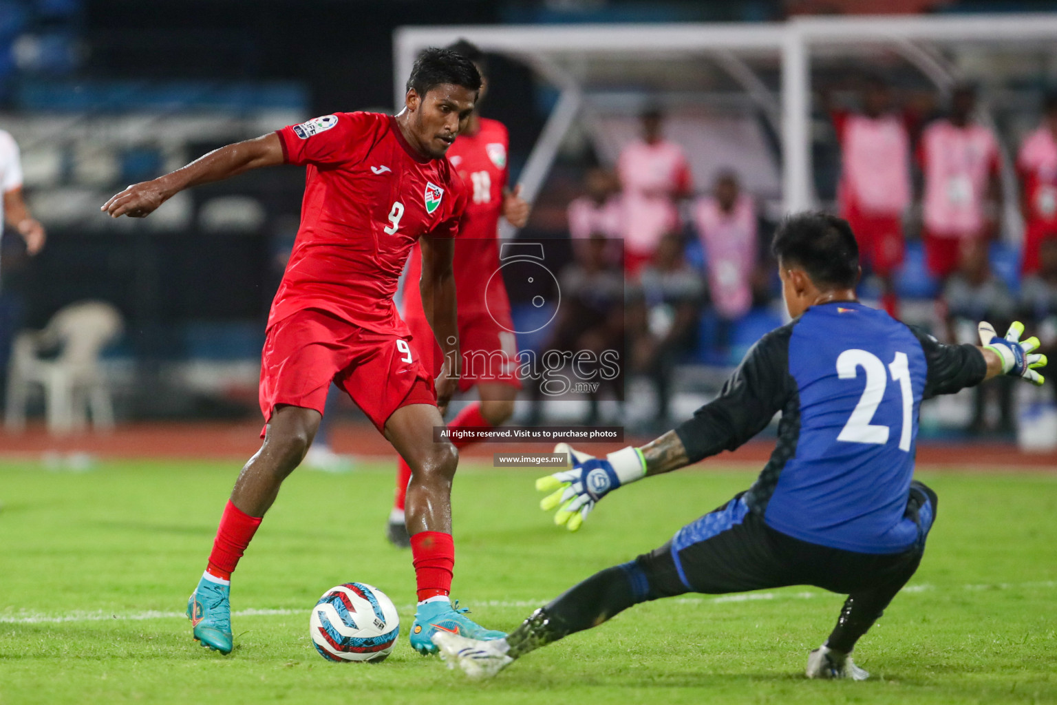 Maldives vs Bhutan in SAFF Championship 2023 held in Sree Kanteerava Stadium, Bengaluru, India, on Wednesday, 22nd June 2023. Photos: Nausham Waheed / images.mv