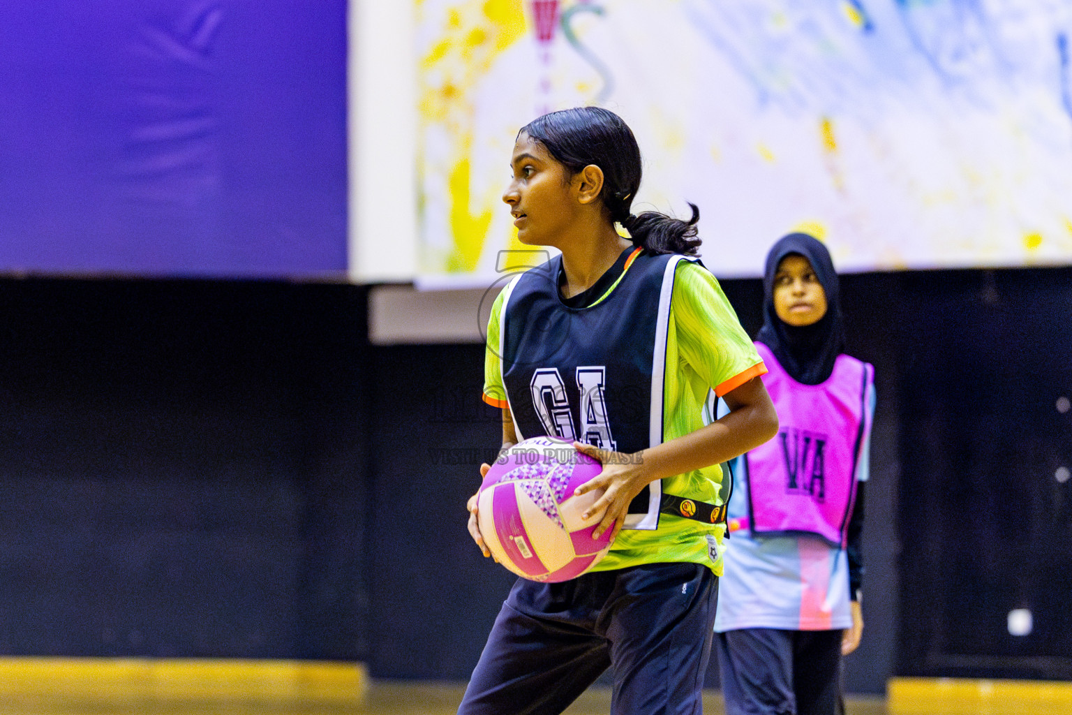 Youth United Sports Club vs SC Skylark in Day 9 of National Netball Tournament 2025 held in Social Center at Male', Maldives on Monday, 26th May 2025. Photos: Nausham Waheed / images.mv