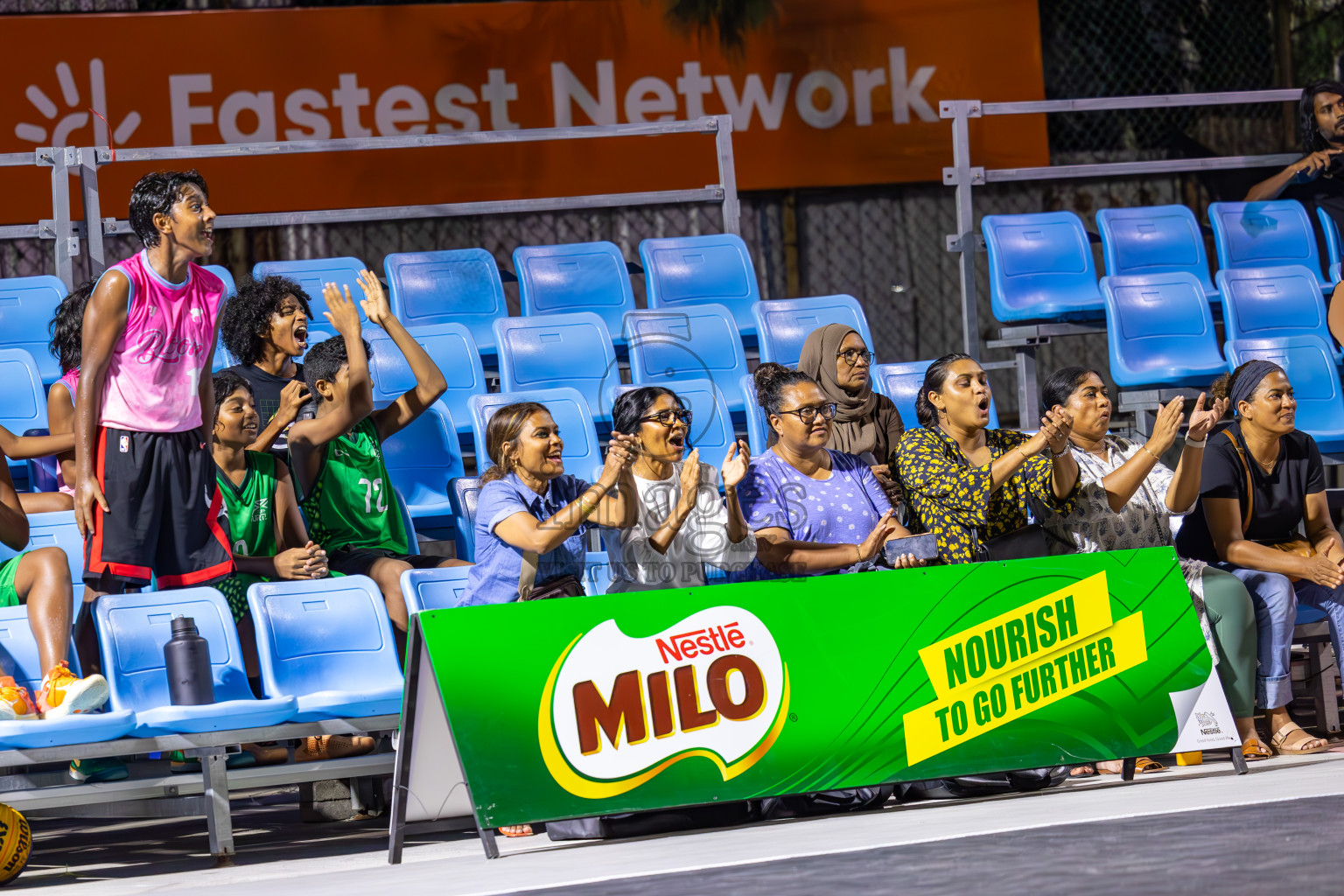 Day 1 of MILO Ramadan 3x3 Challenge 2024 was held in Ekuveni Outdoor Basketball Court at Male', Maldives on Tuesday, 12th March 2024. 
Photos: Ismail Thoriq / images.mv