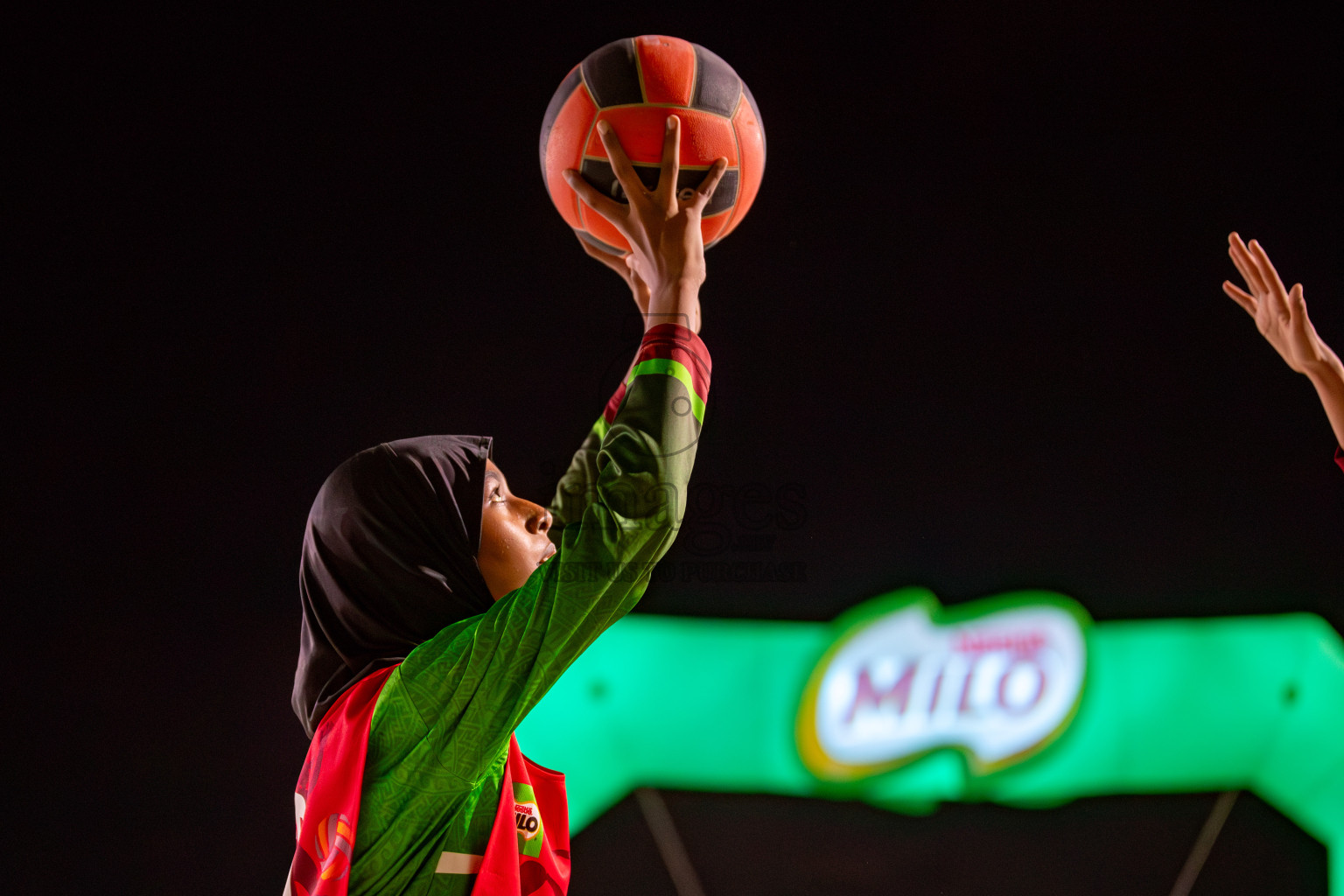 Day 4 of Milo Ramadan Half Court Netball Challenge on 24th March 2024, held in Central Park, Hulhumale, Male', Maldives