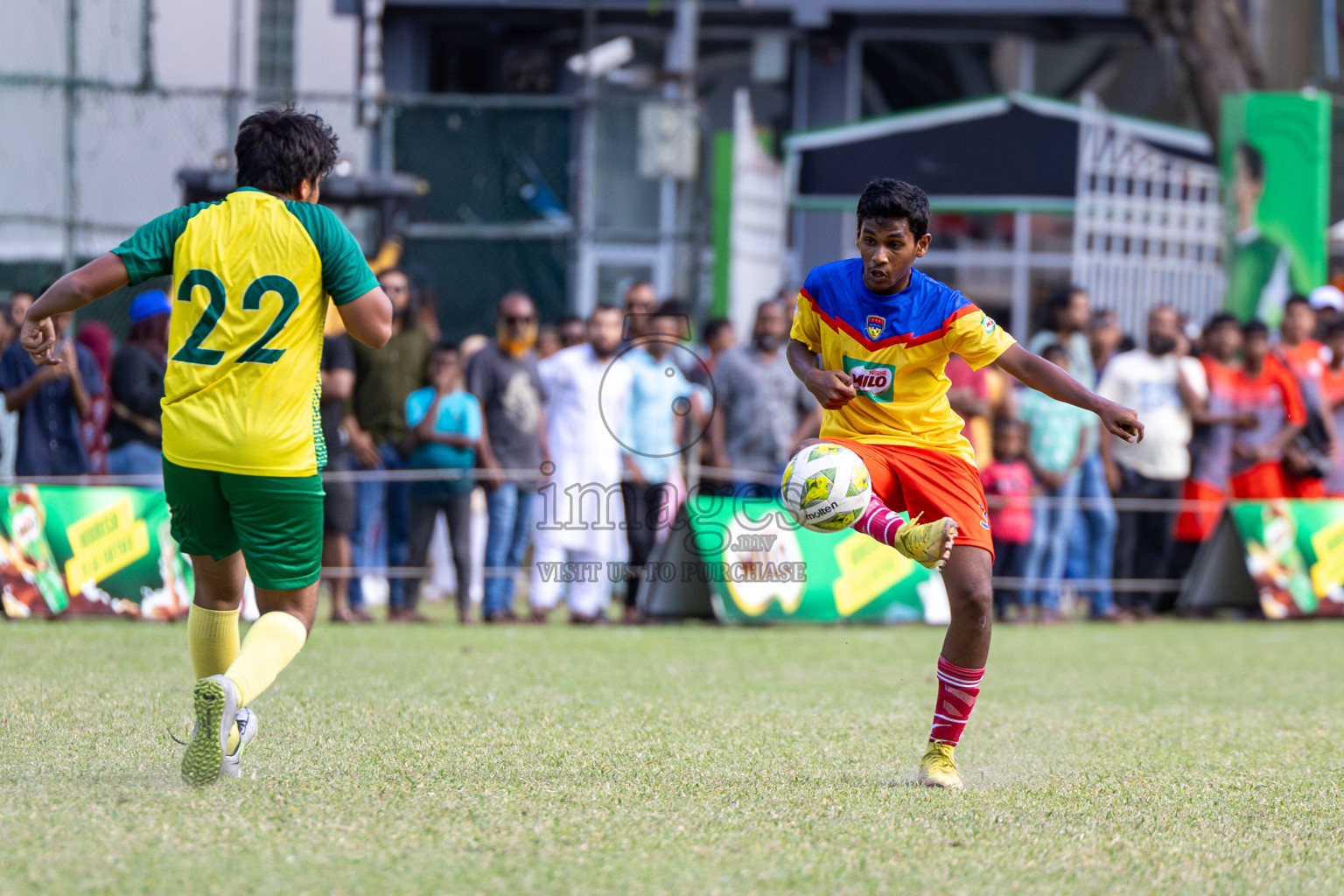 Day 2 of MILO Academy Championship 2024 held in Henveyru Stadium, Male', Maldives on Thursday, 1st November 2024. 
Photos:Hassan Simah / Images.mv