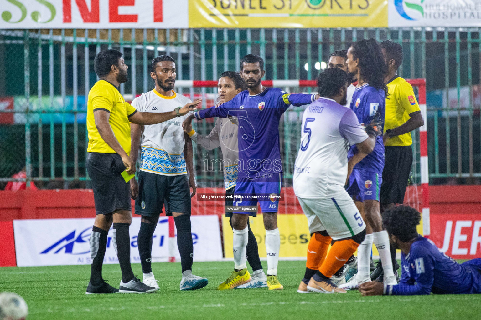 GA. Maamendhoo vs GA. Nilandhoo in Day 7 of Golden Futsal Challenge 2023 on 11 February 2023 in Hulhumale, Male, Maldives