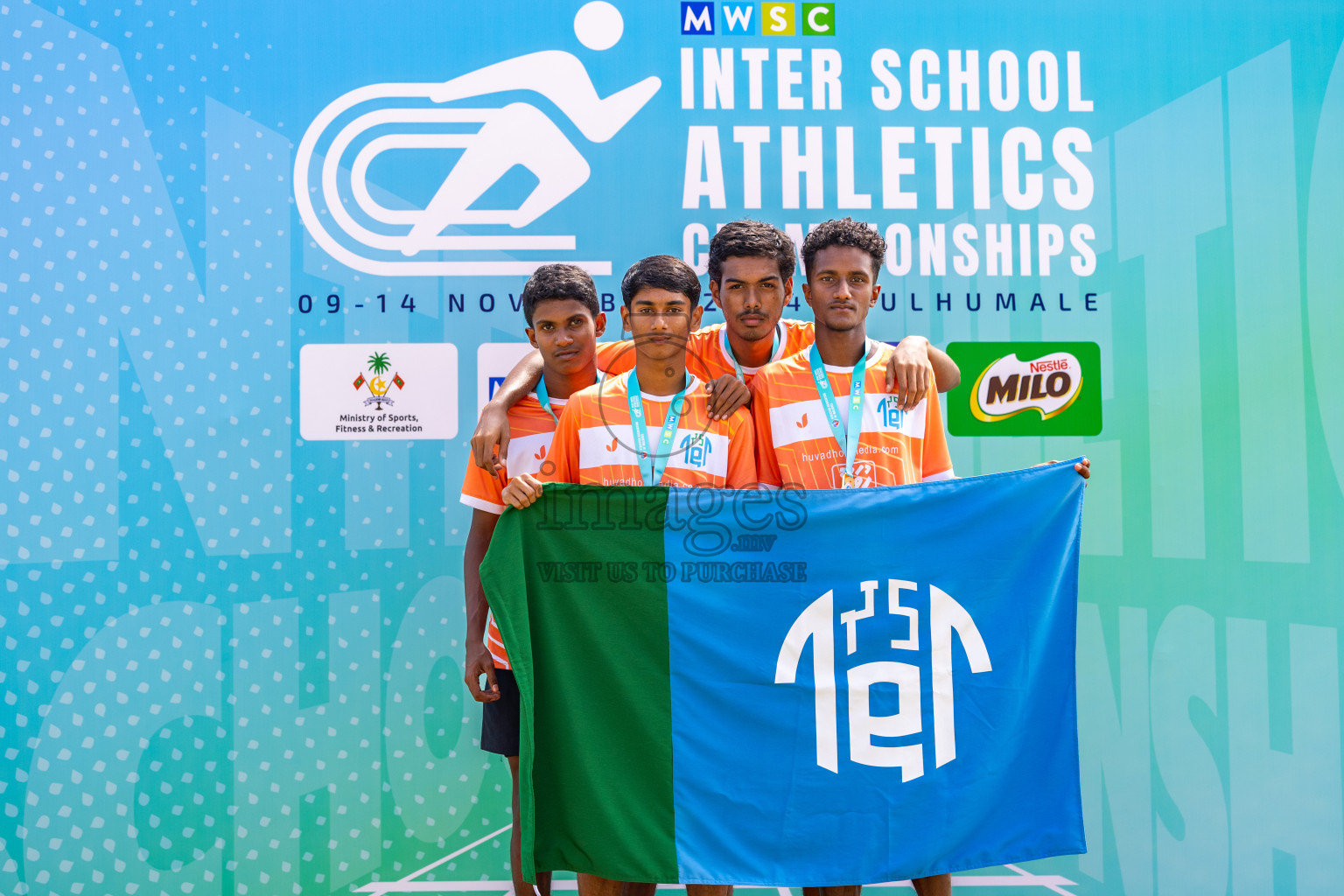 Day 6 of MWSC Interschool Athletics Championships 2024 held in Hulhumale Running Track, Hulhumale, Maldives on Thursday, 14th November 2024. Photos by: Ismail Thoriq / Images.mv