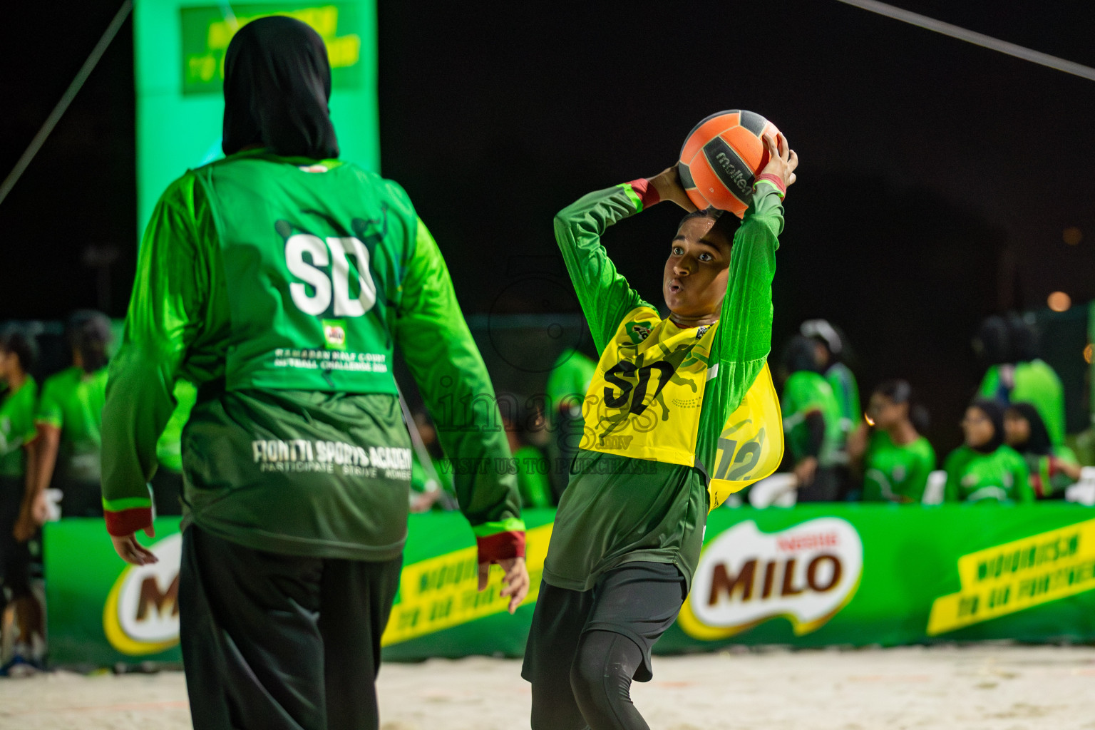 Day 4 of Milo Ramadan Half Court Netball Challenge on 24th March 2024, held in Central Park, Hulhumale, Male', Maldives