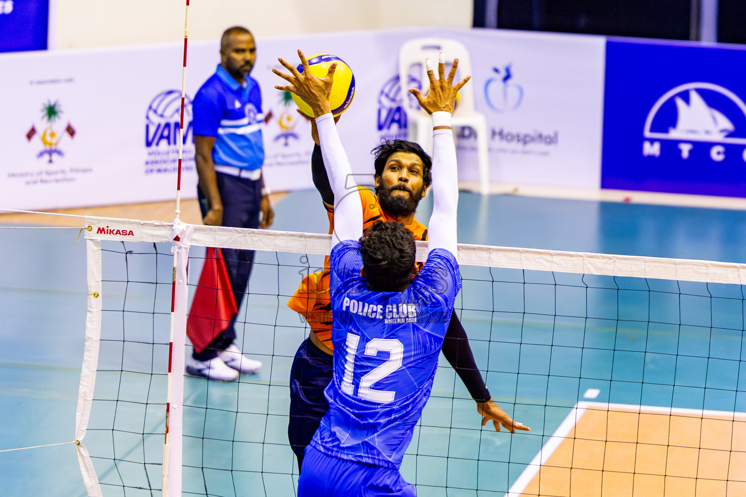 Sports Club City vs Police Club in Day 3 of MILO VAM Cup 2024 Men's Division was held in Social Center Indoor Hall on Wednesday, 30th October 2024. Photos: Nausham Waheed / images.mv