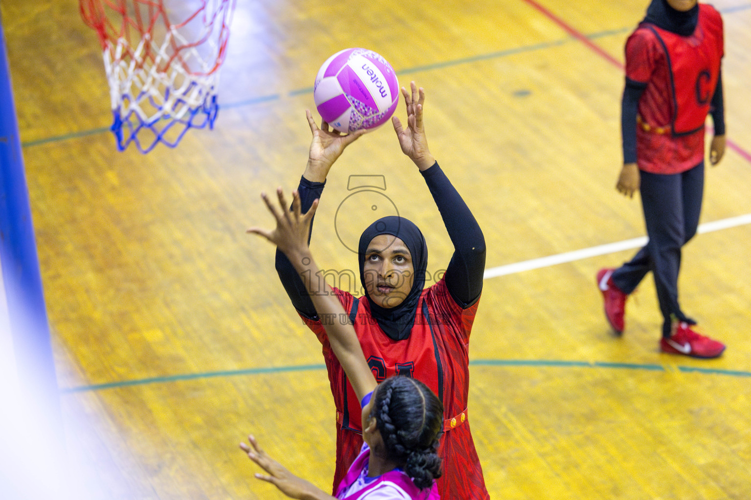 Club Matrix vs N Sports Academy in Day 6 of 24th Milo Netball Association Championship held in Social Center at Male', Maldives on Saturday, 6th September 2025. Photos: Yasna Ahmed / images.mv