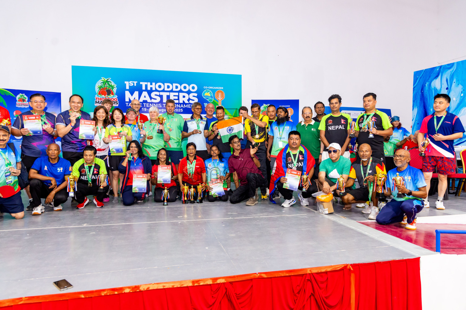 Day 4 of 1st Thoddoo Masters Table Tennis Tournament was held on Sunday, 24th August 2025 in AA Thoddoo, Maldives. Photos: Nausham Waheed / images.mv