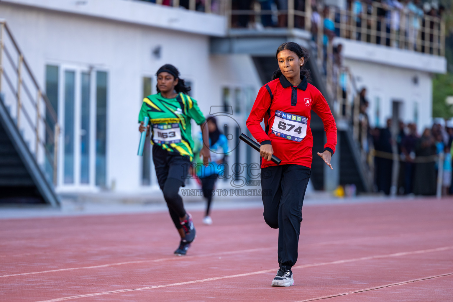 Day 5 of MWSC Interschool Athletics Championships 2024 held in Hulhumale Running Track, Hulhumale, Maldives on Wednesday, 13th November 2024. Photos by: Ismail Thoriq / Images.mv