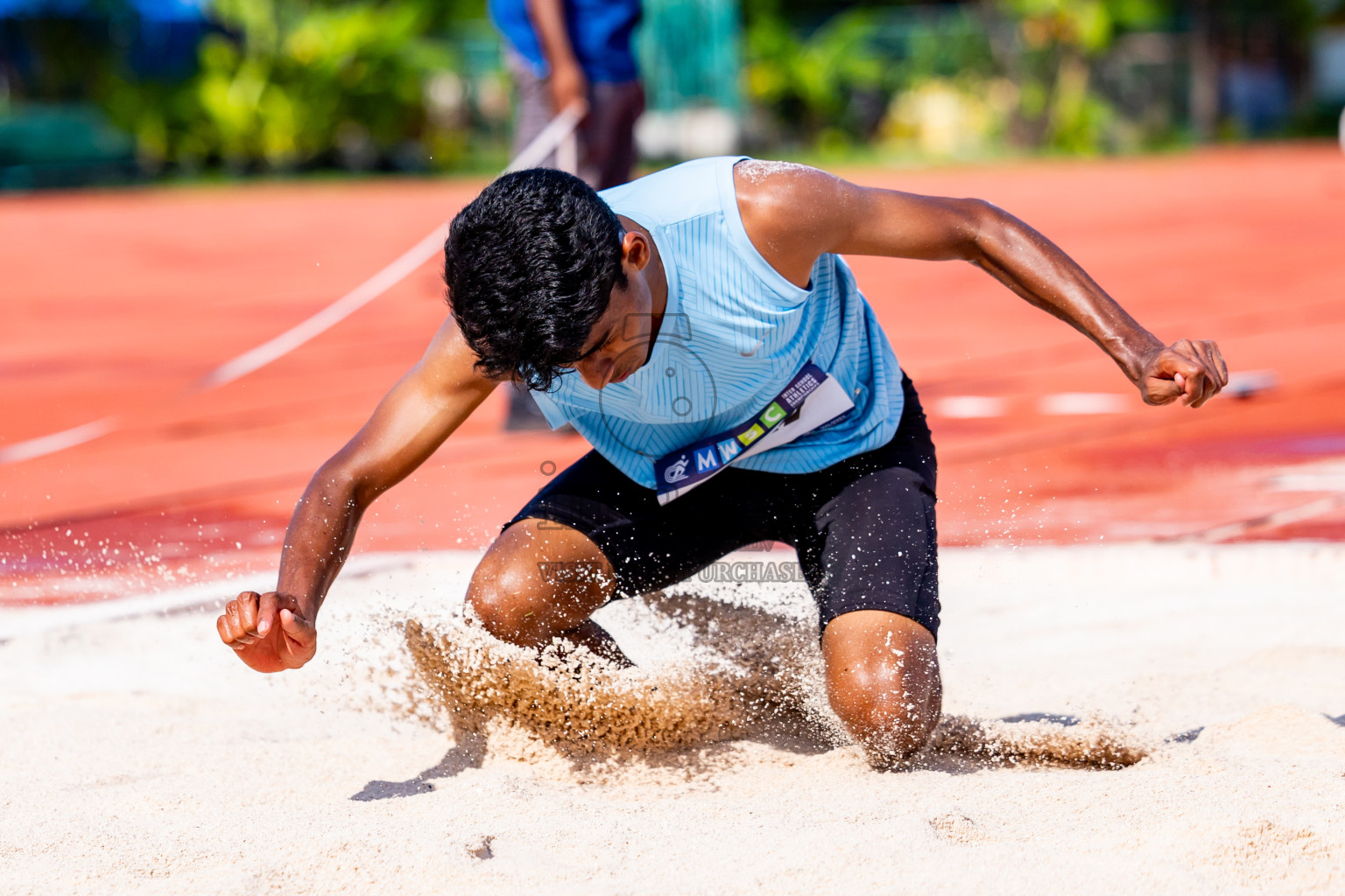 Day 3 of MWSC Interschool Athletics Championships 2024 held in Hulhumale Running Track, Hulhumale, Maldives on Monday, 11th November 2024. Photos by:  Nausham Waheed / Images.mv