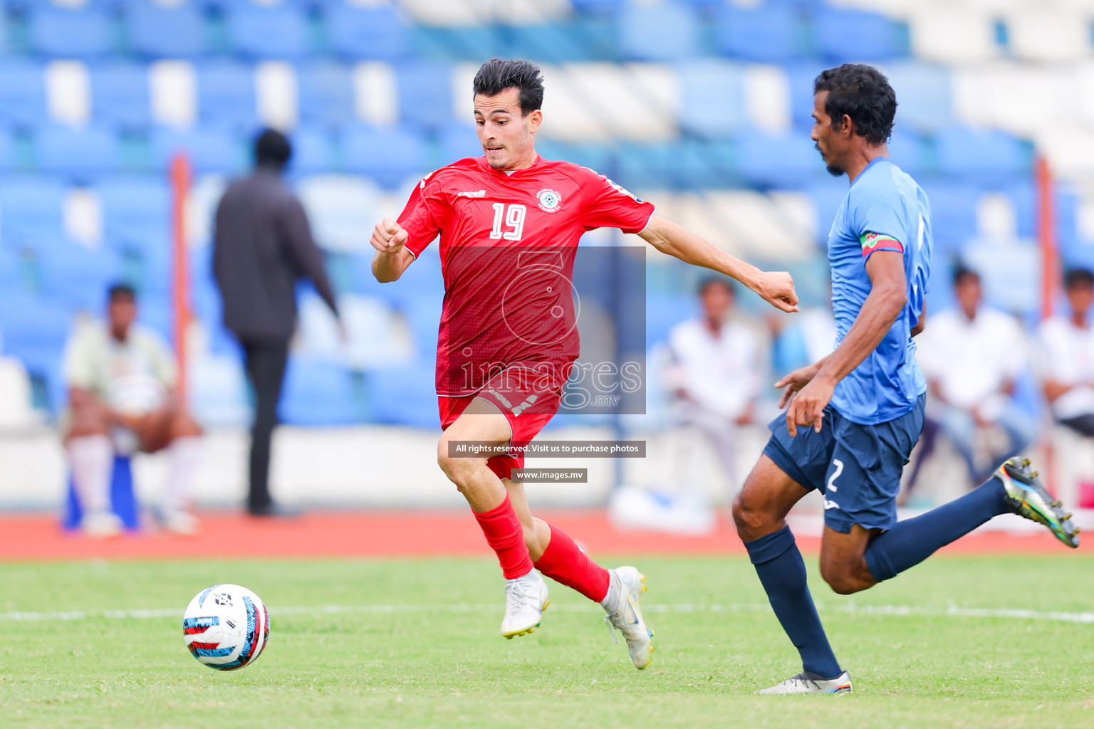 Lebanon vs Maldives in SAFF Championship 2023 held in Sree Kanteerava Stadium, Bengaluru, India, on Tuesday, 28th June 2023. Photos: Nausham Waheed, Hassan Simah / images.mv