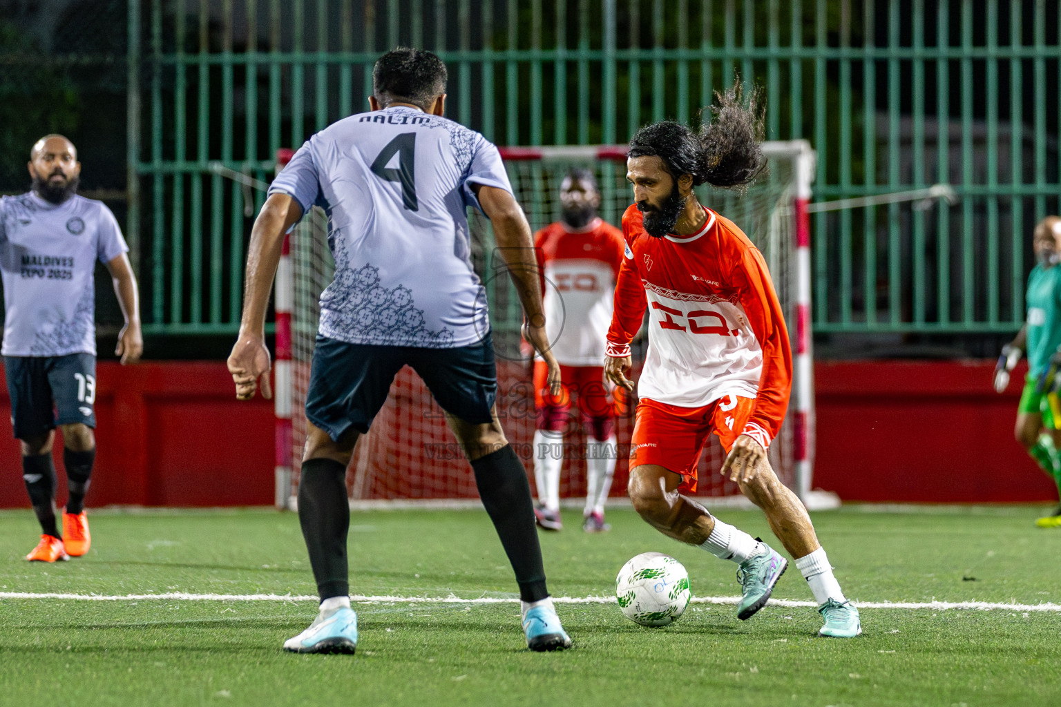 Roseware vs Trade Club in Day 11 of Office League 2025 was held on Saturday, 26th April 2025 in Hulhumale', Maldives. Photos: Mohamed Mahfooz Moosa / images.mv