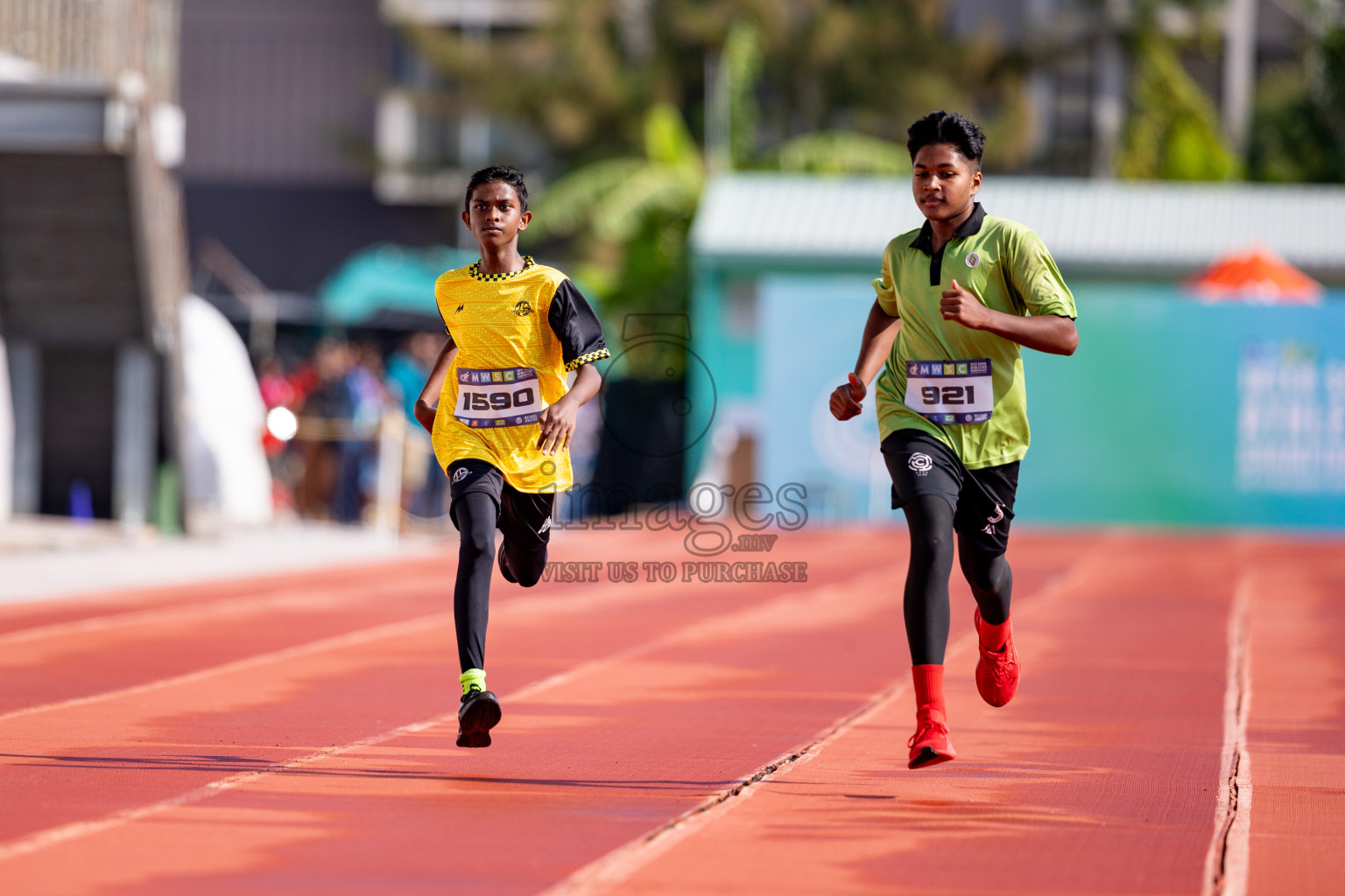 Day 3 of MWSC Interschool Athletics Championships 2024 held in Hulhumale Running Track, Hulhumale, Maldives on Monday, 11th November 2024. 
Photos by: Hassan Simah / Images.mv