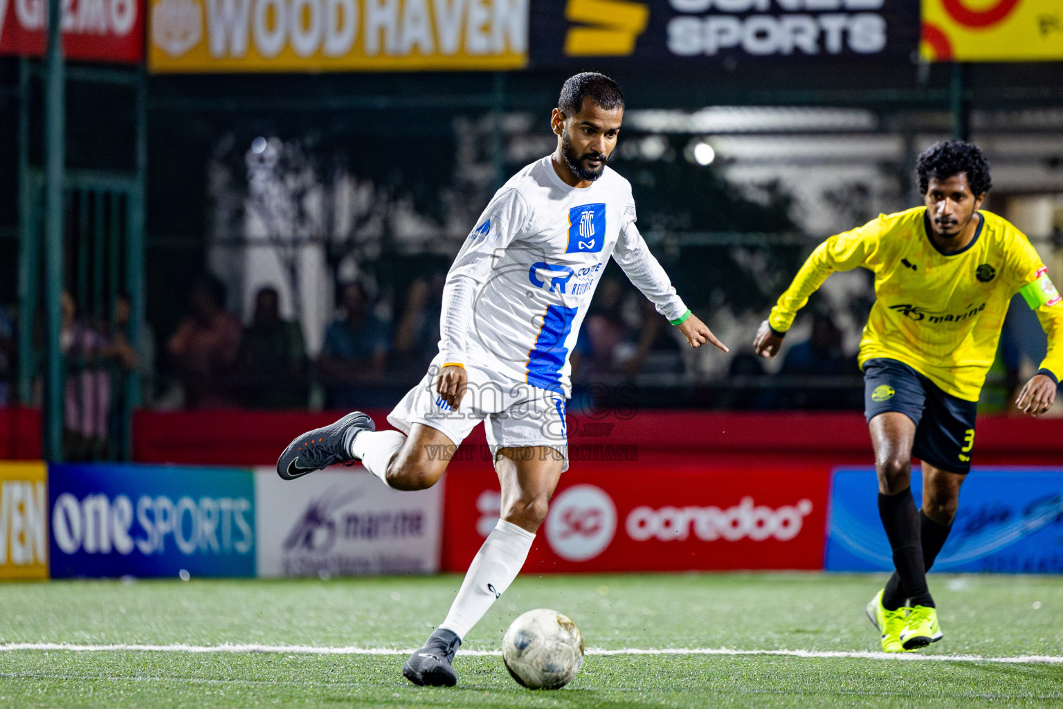 Gdh Gadhdhoo vs S Hithadhoo in zone round Day 30 of Golden Futsal Challenge 2025 was held on Monday , 3rd February 2025, in Hulhumale', Maldives. Photos: Nausham Waheed / images.mv