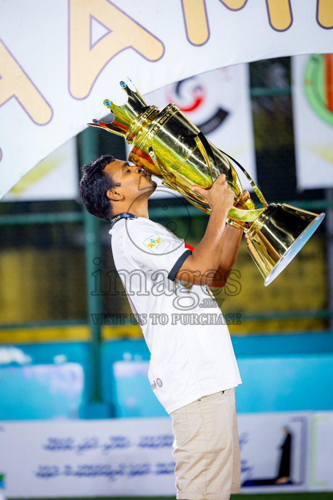 Ifhaams vs Dee Cee Jay SC in Final of Laamehi Dhiggaru Ekuveri Futsal Challenge 2025 was held on Tuesday, 29th July 2025, at Dhiggaru Futsal Ground, Dhiggaru, Maldives Photos: Nausham Waheed  / images.mv