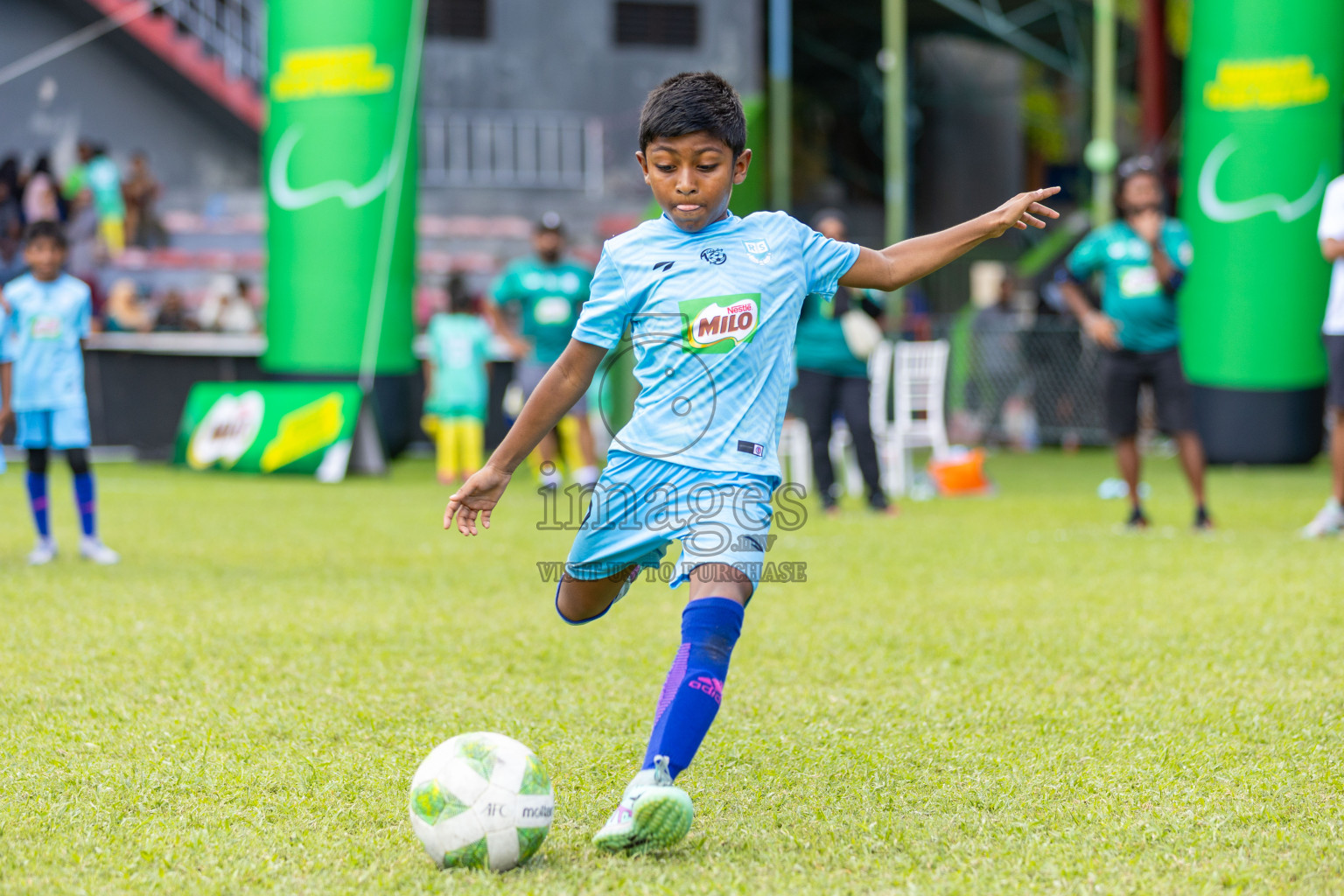 Day 2 of MILO Kids Football Fiesta was held at National Stadium in Male', Maldives on Saturday, 24th February 2024.