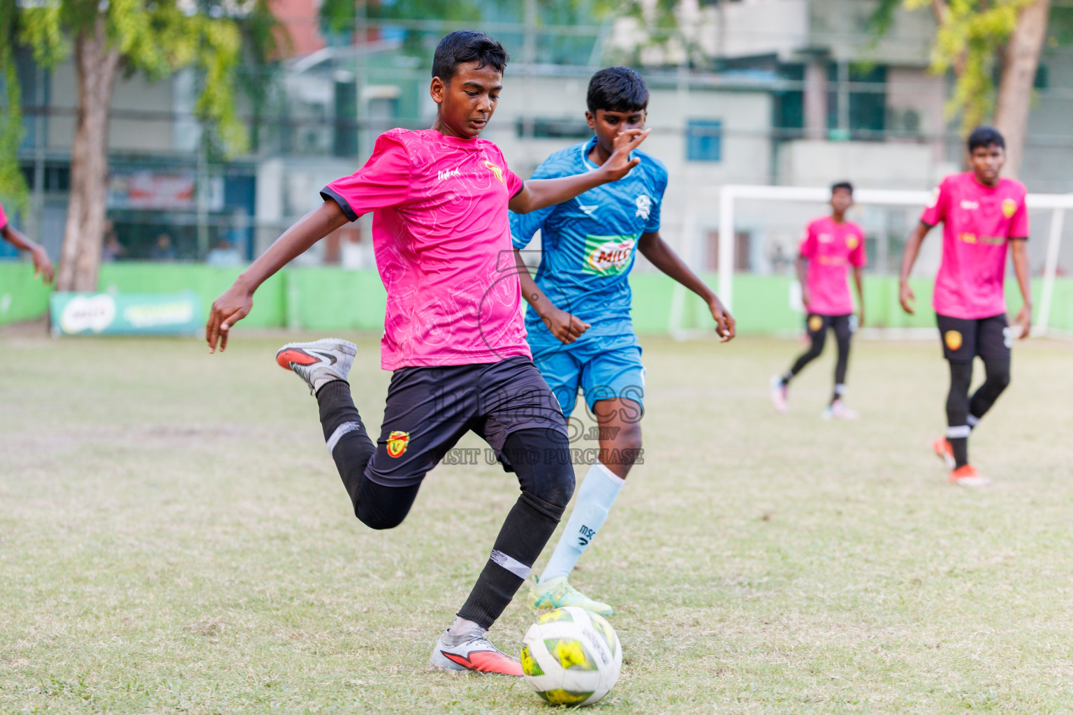 Day 4 of MILO Academy Championship 2025 (U14) was held on Sunday, 2nd November 2025 at Henveiru Football Grounds, Male', Maldives . 
Photos: Hassan Simah / images.mv