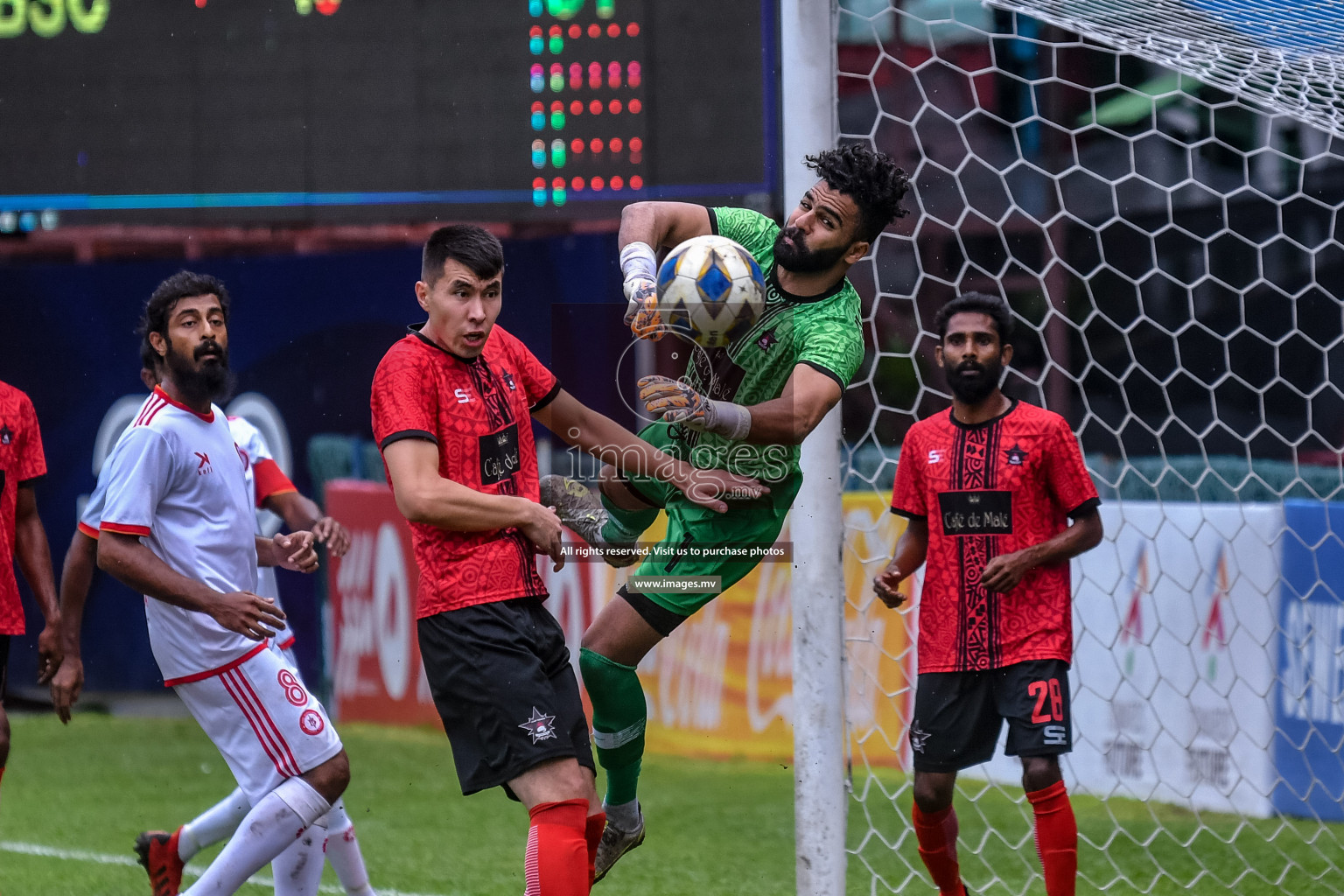 Buru Sports Club vs Club Teenage in Dhivehi Premier League Qualification 22 on 30th Aug 2022, held in National Football Stadium, Male', Maldives Photos: Nausham Waheed / Images.mv