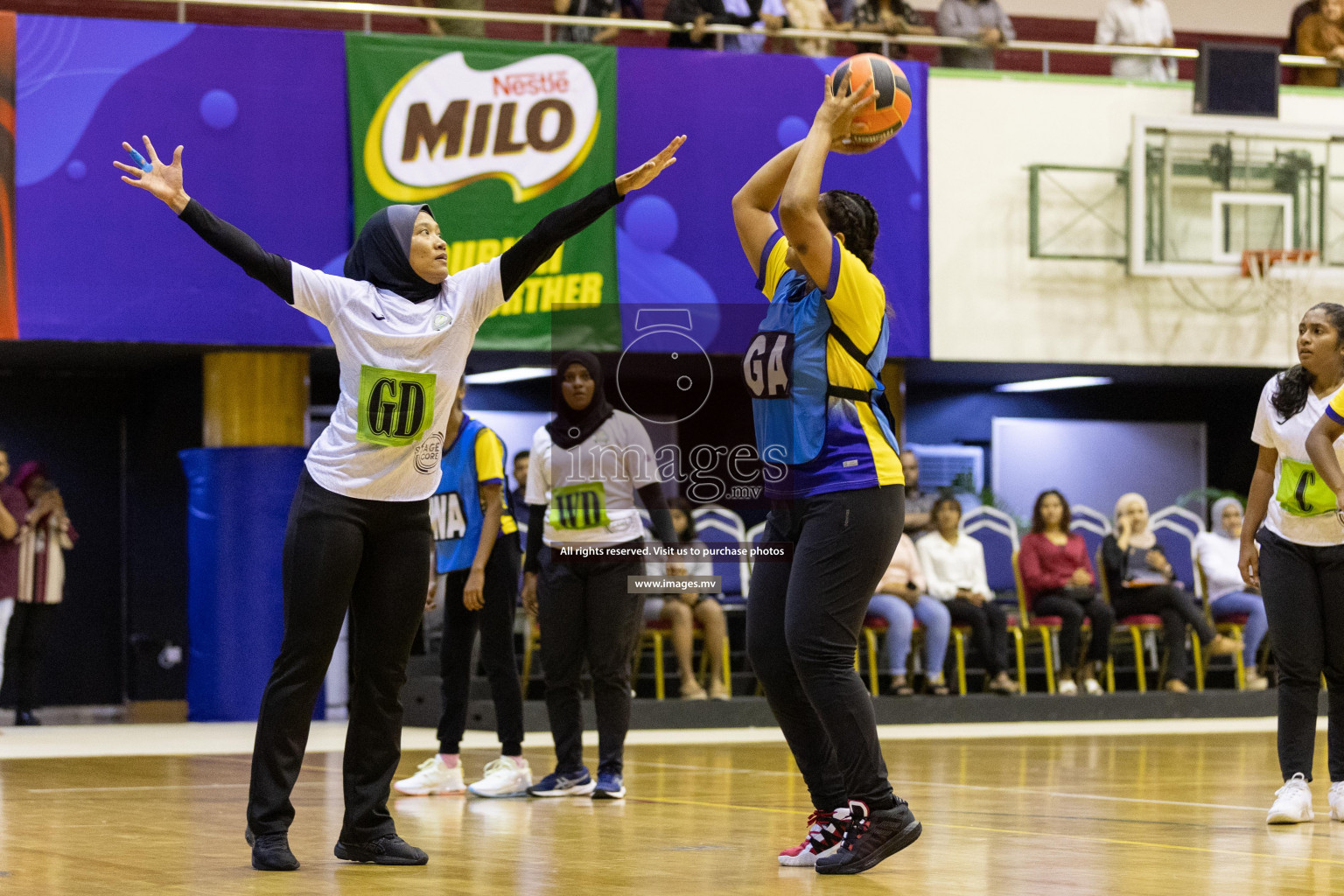 Club Green Streets vs Kulhudhufushi Y&RC in the 1st Division Final of Milo National Netball Tournament 2022 on 22nd July 2022 held in Social Center, Male', Maldives. Photographer: Shuu / images.mv