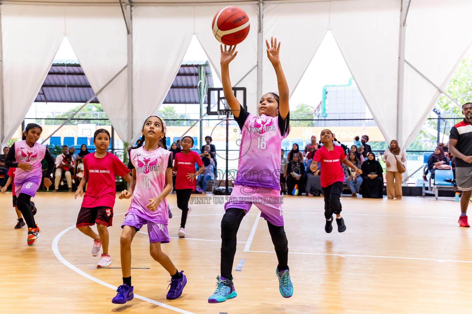 Day 3 of Milo 5 x 5 Junior Challenge 2025 - Basketball tournament held in Basketball Training Center, Male', Maldives on Saturday, 11th October 2025. Photos by: Nausham Waheed, Hassan Simah / Images.mv
