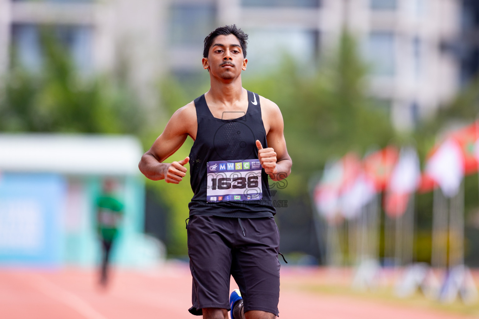 Day 3 of MWSC Interschool Athletics Championships 2024 held in Hulhumale Running Track, Hulhumale, Maldives on Monday, 11th November 2024. 
Photos by: Hassan Simah / Images.mv