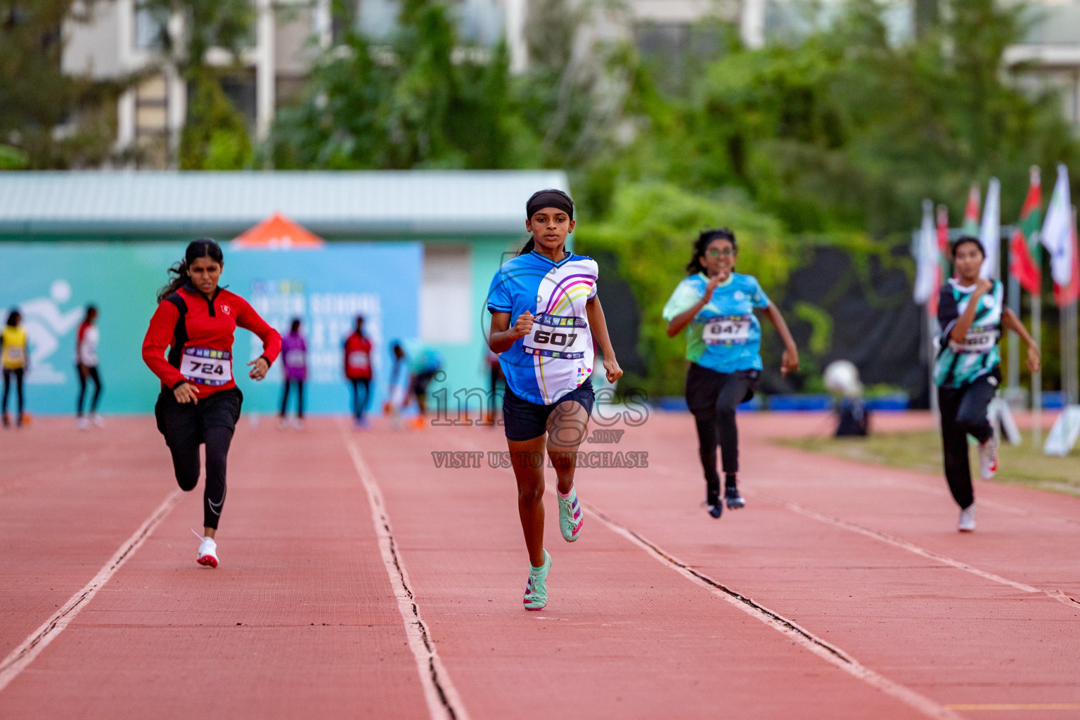 Day 1 of MWSC Interschool Athletics Championships 2024 held in Hulhumale Running Track, Hulhumale, Maldives on Saturday, 9th November 2024. 
Photos by: Hassan Simah / Images.mv