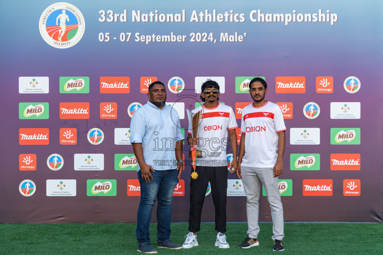 Day 3 of 33rd National Athletics Championship was held in Ekuveni Track at Male', Maldives on Saturday, 7th September 2024. Photos: Hassan Simah / images.mv