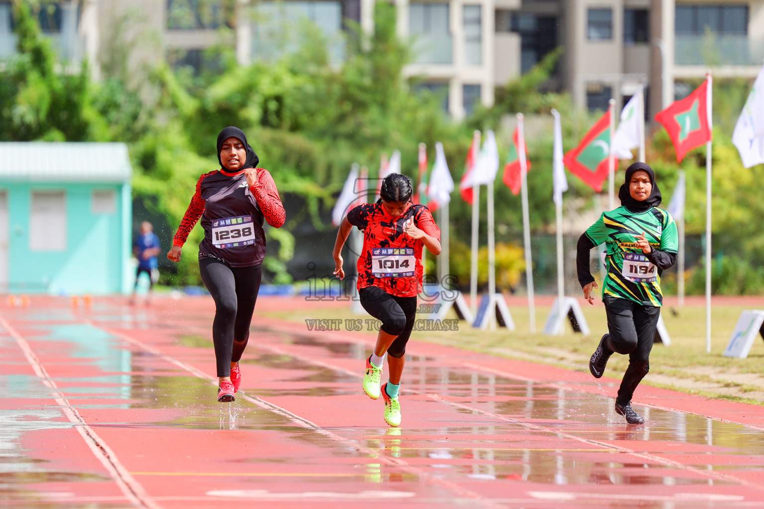 Day 1 of MWSC Interschool Athletics Championships 2024 held in Hulhumale Running Track, Hulhumale, Maldives on Saturday, 9th November 2024. 
Photos by: Ismail Thoriq, Hassan Simah / Images.mv