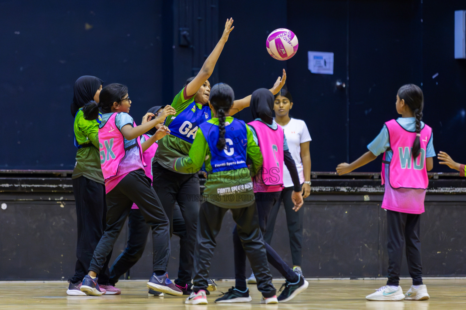 NETGEN A vs FIONTI Sports Academy (U11) in Day 1 of 3rd Junior Championship - Netball association of Maldives, held at Social Center on 19th January 2025 . Photos by Shuu Abdul Sattar
