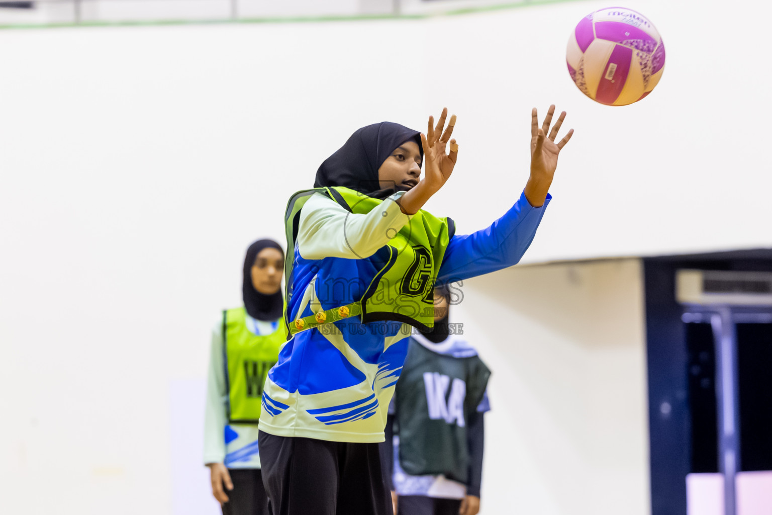 SC Skylark vs United Unity SC in Day 4 of 24th Milo Netball Association Championship held in Social Center at Male', Maldives on Thursday, 4th September 2025. Photos: Nausham Waheed / images.mv