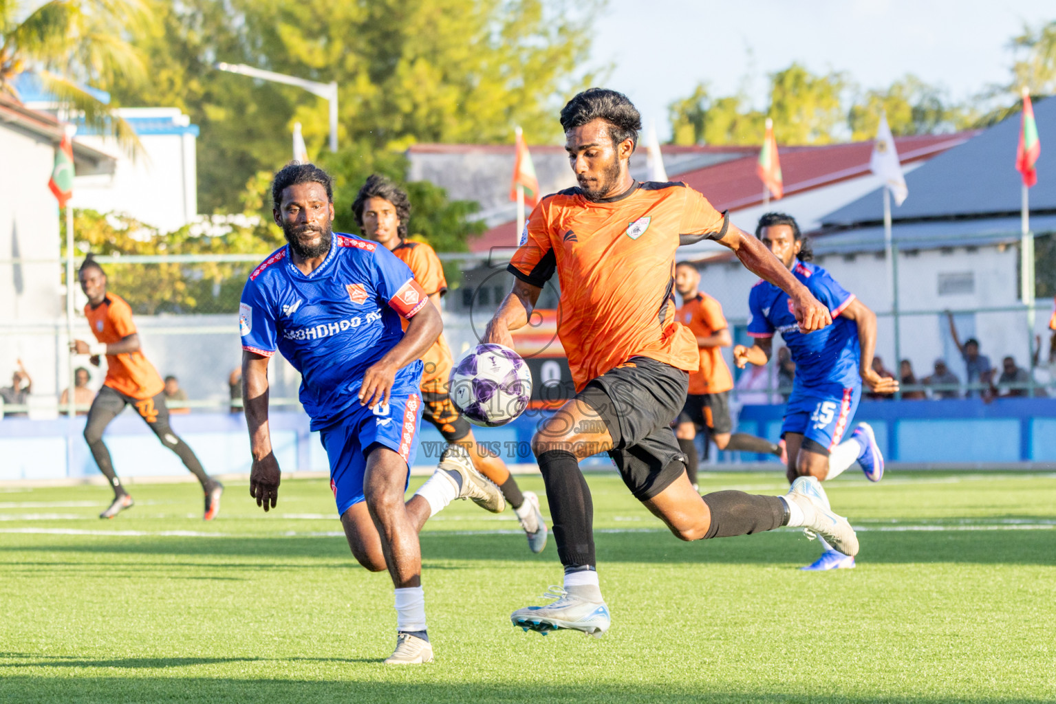 GDh. Gadhdhoo vs Club Eagles in Dhiraagu Dhivehi Premier League 2026 held in GDh. Gadhdhoo Football Ground, Maldives on 20 September 2026. 
Photos: Ahmed Rasheed