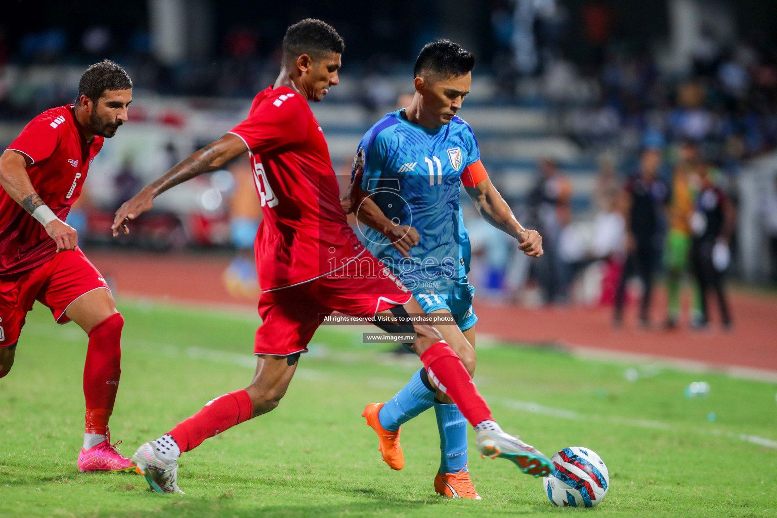 Lebanon vs India in the Semi-final of SAFF Championship 2023 held in Sree Kanteerava Stadium, Bengaluru, India, on Saturday, 1st July 2023. Photos: Hassan Simah / images.mv