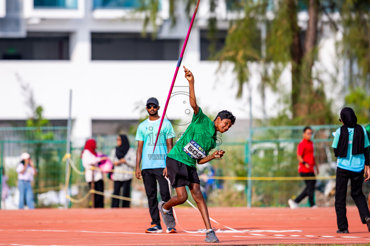 Day 5 of MWSC Interschool Athletics Championships 2024 held in Hulhumale Running Track, Hulhumale, Maldives on Wednesday, 13th November 2024. Photos by: Nausham Waheed / Images.mv