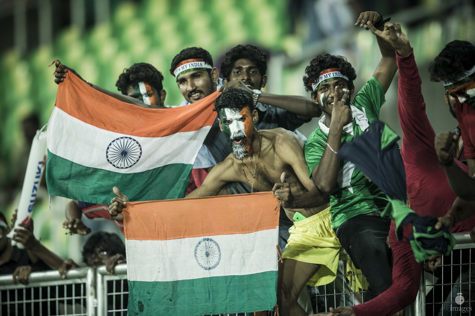 India vs  Sri Lanka in the Group A match of SAFF Suzuki Cup 2015 on Friday, December 25th, 2015. (Images.mv Photo: Mohamed Ahsan)