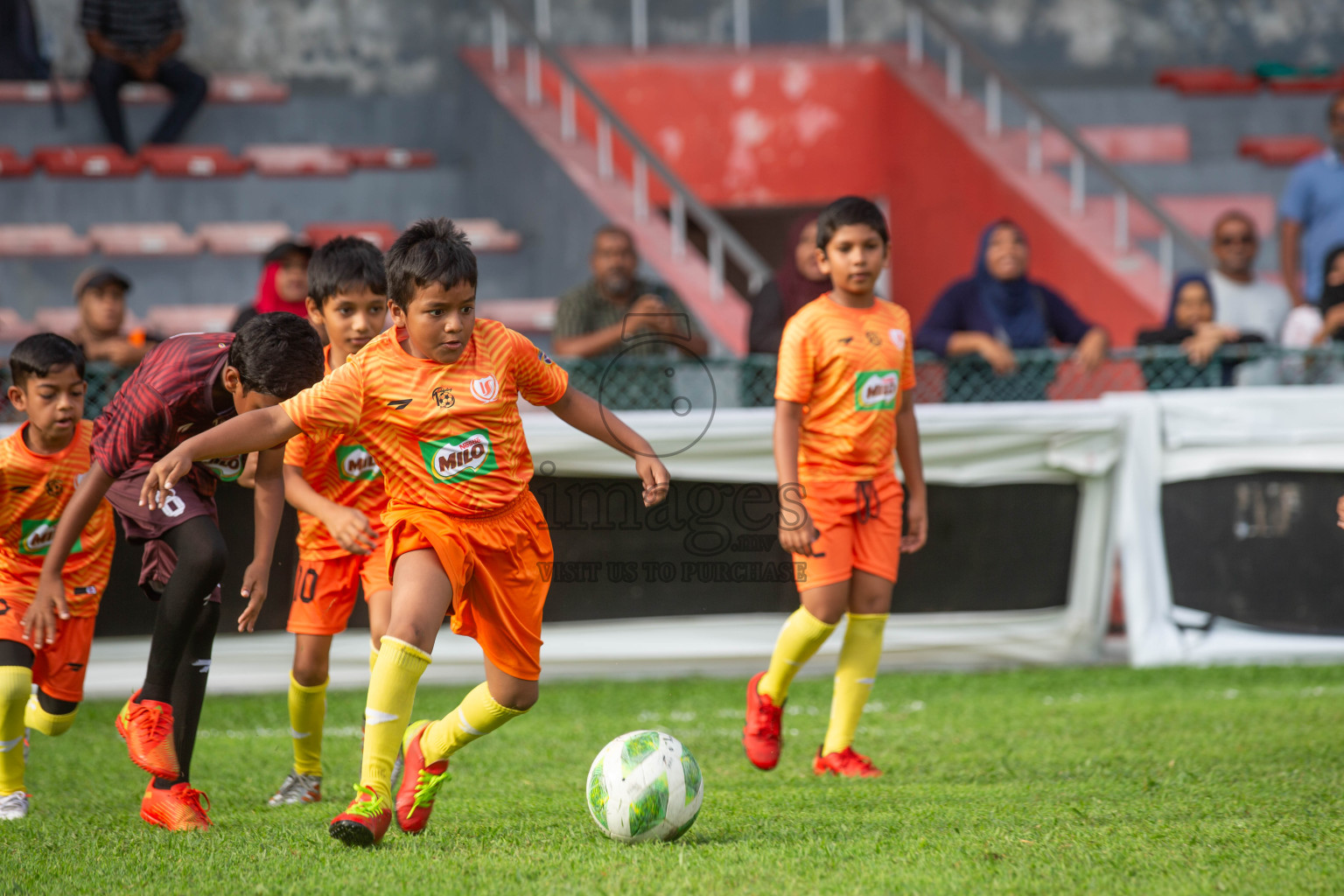 Day 2 of MILO Kids Football Fiesta was held at National Stadium in Male', Maldives on Saturday, 24th February 2024.