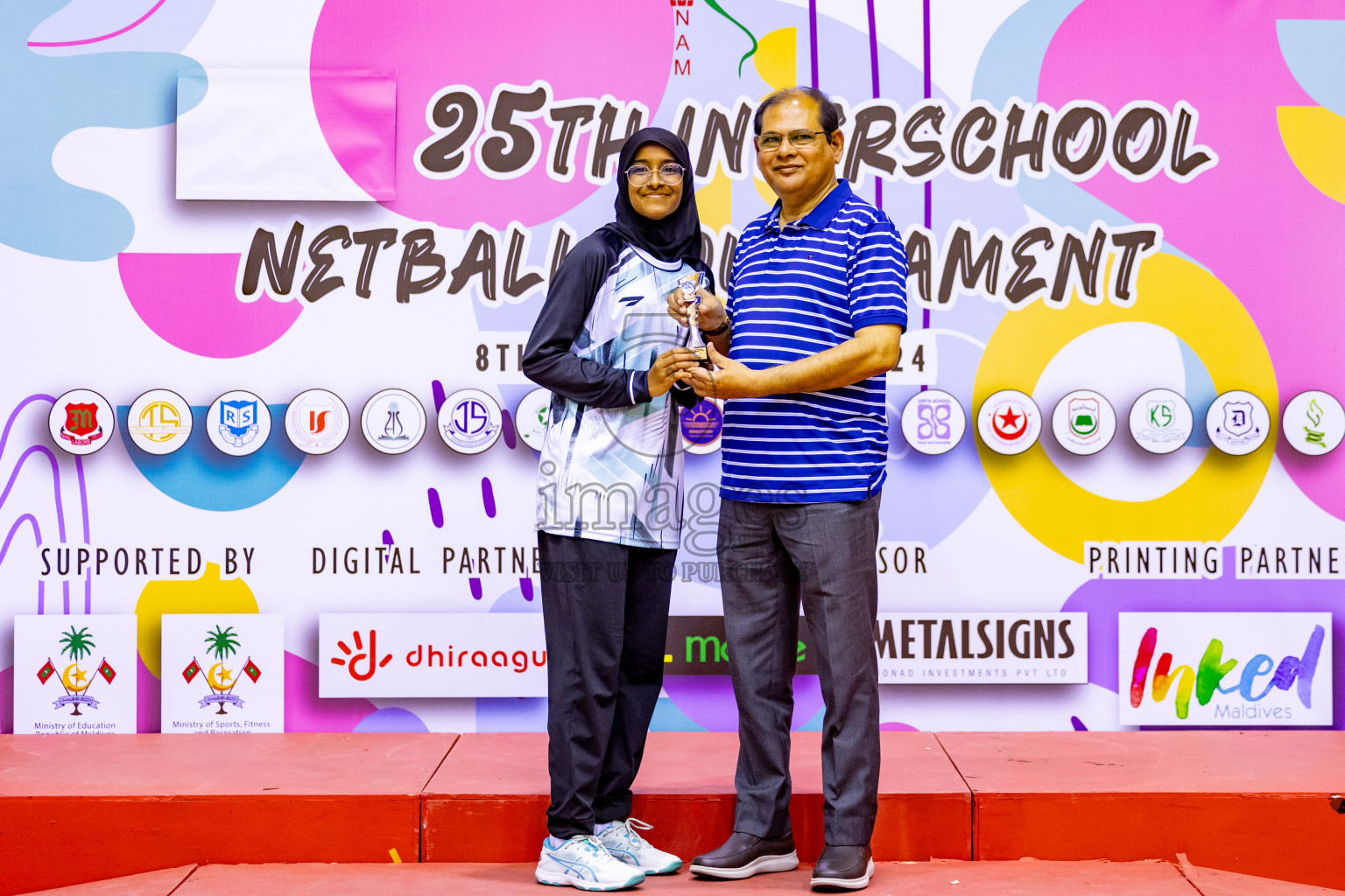 Day 13 of 25th Inter-School Netball Tournament was held in Social Center at Male', Maldives on Saturday, 24th August 2024. Photos: Hassan Simah / images.mv