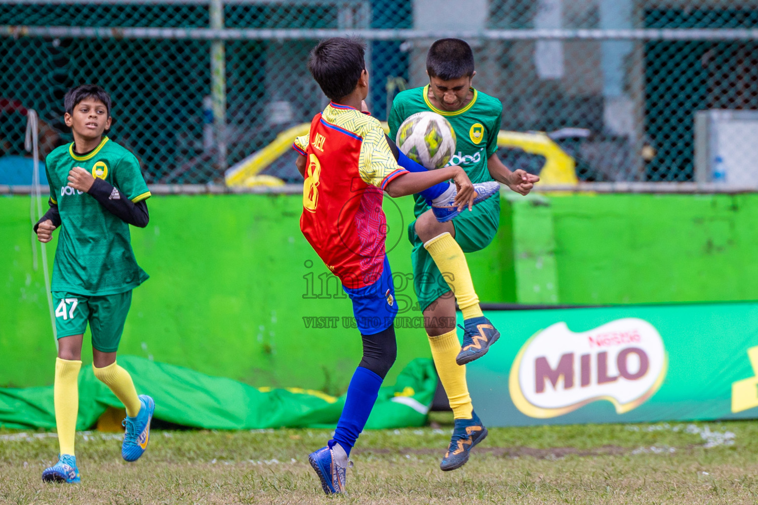 Day 1 of MILO Academy Championship 2024 - U12 was held at Henveiru Grounds in Male', Maldives on Thursday, 4th July 2024. Photos: Shuu Abdul Sattar / images.mv