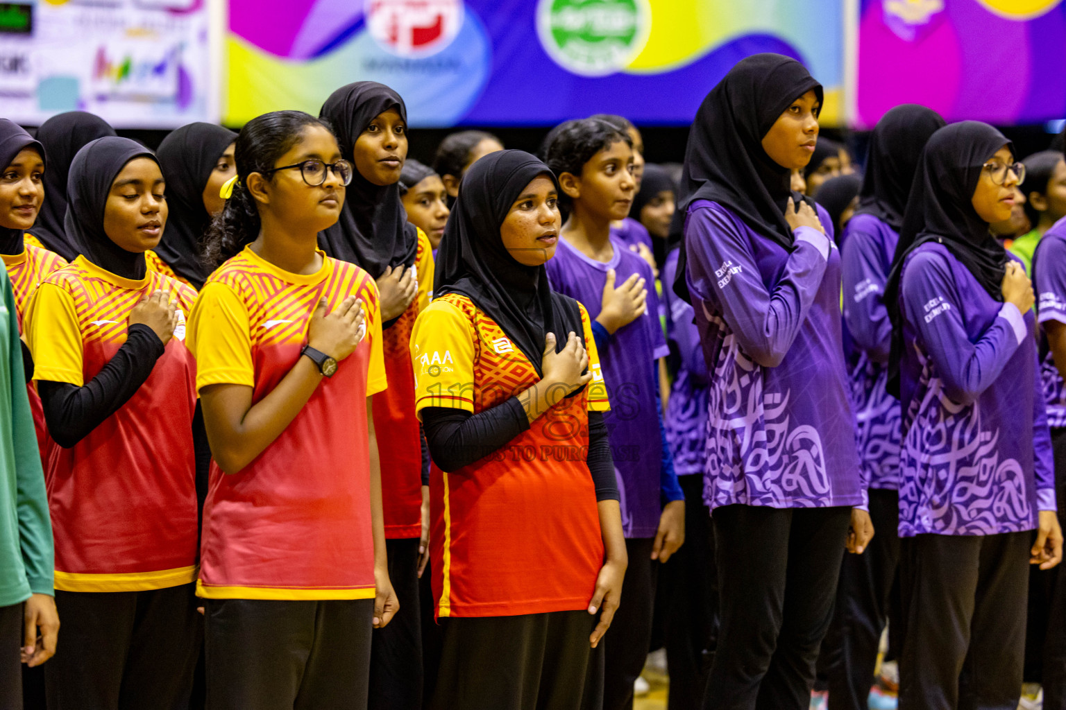 Closing Ceremony of Inter-school Netball Tournament held in Social Center at Male', Maldives on Monday, 26th August 2024. Photos: Hassan Simah / images.mv