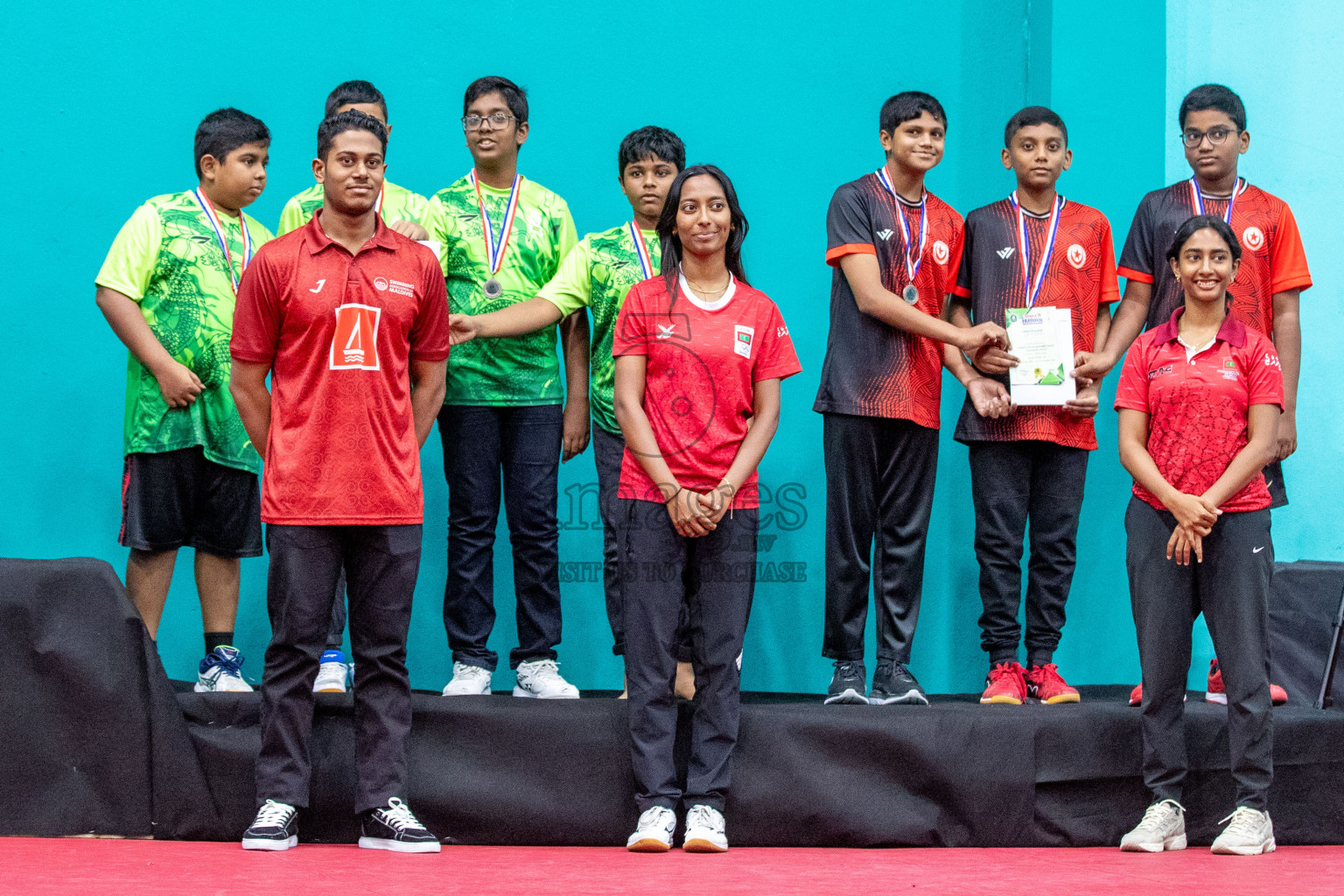 Senior Finals and Awarding ceremony of Interschool Table Tennis Tournament 2024 was held in Male' TT Hall, Male', Maldives on Saturday, 10th August 2024.
Photos: Ismail Thoriq / images.mv