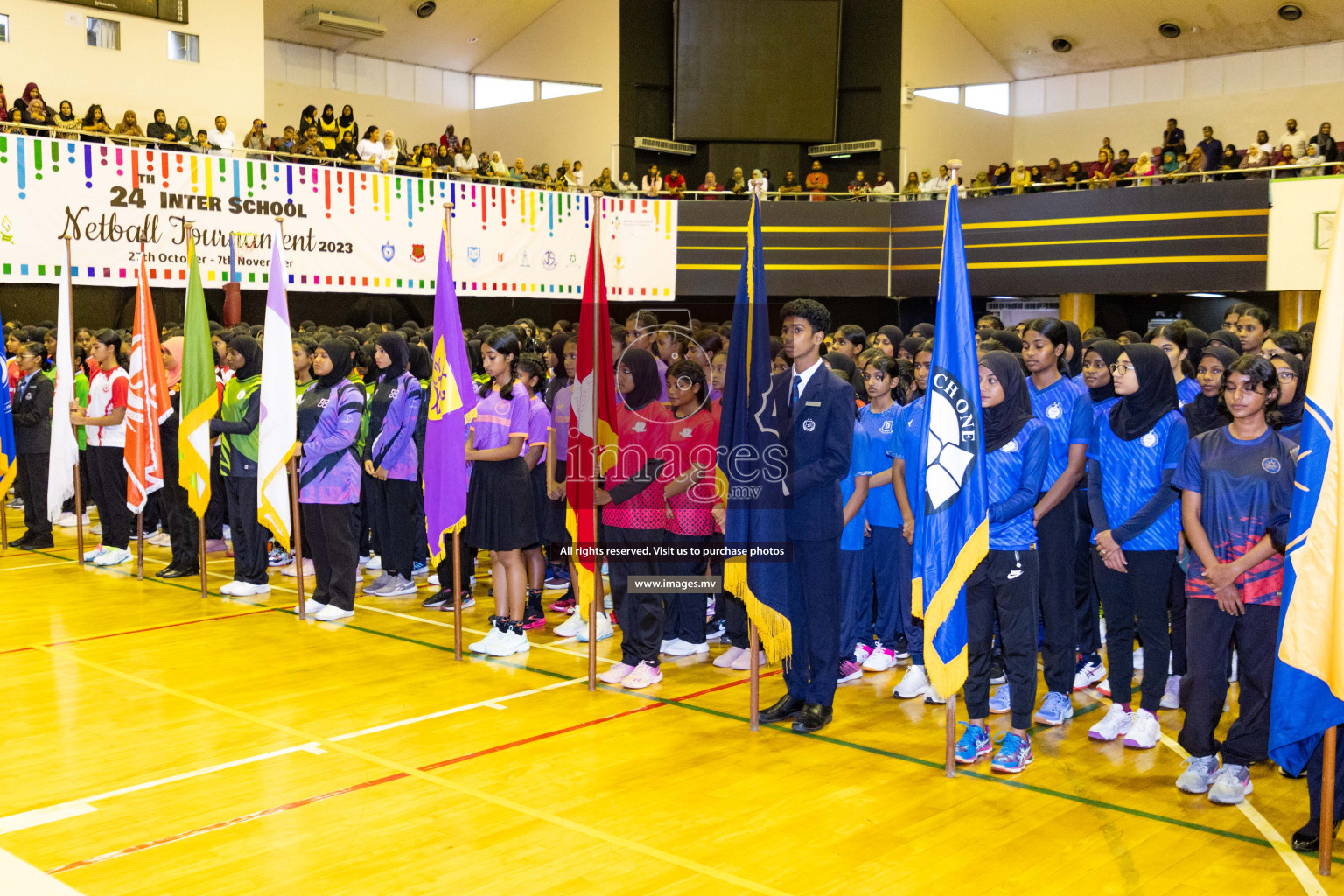 24th Interschool Netball Tournament 2023 was held in Social Center, Male', Maldives on 27th October 2023. Photos: Nausham Waheed / images.mv