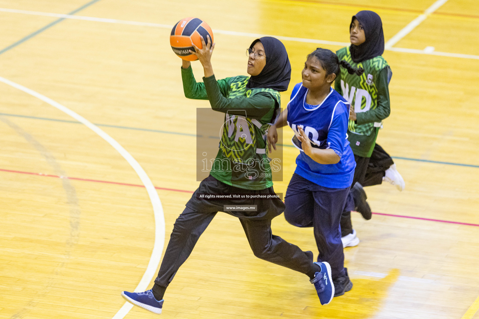 Day7 of 24th Interschool Netball Tournament 2023 was held in Social Center, Male', Maldives on 2nd November 2023. Photos: Nausham Waheed / images.mv