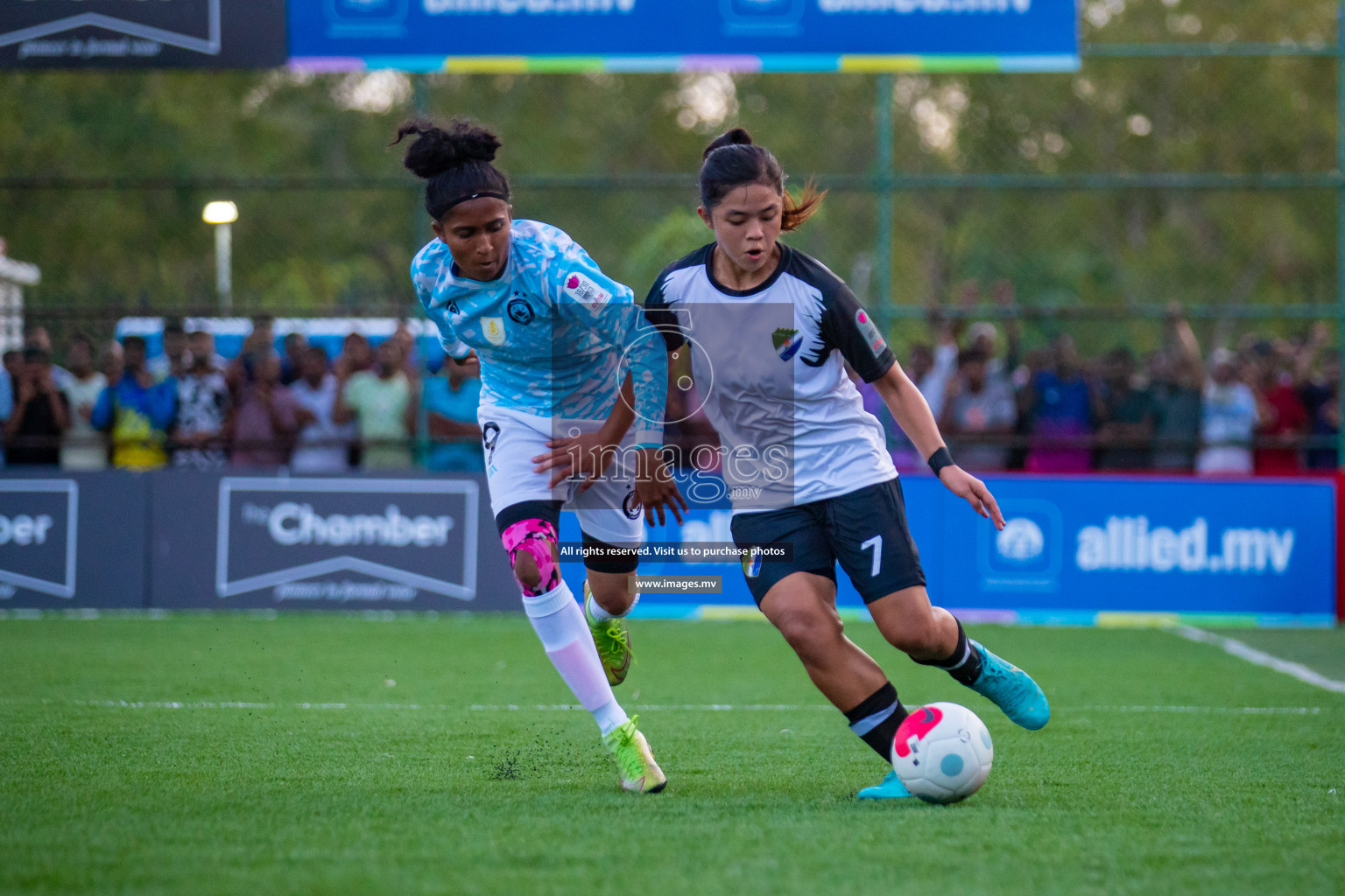 MPL vs DSC in Eighteen Thirty Women's Futsal Fiesta 2022 was held in Hulhumale', Maldives on Monday, 17th October 2022. Photos: Hassan Simah, Mohamed Mahfooz Moosa / images.mv