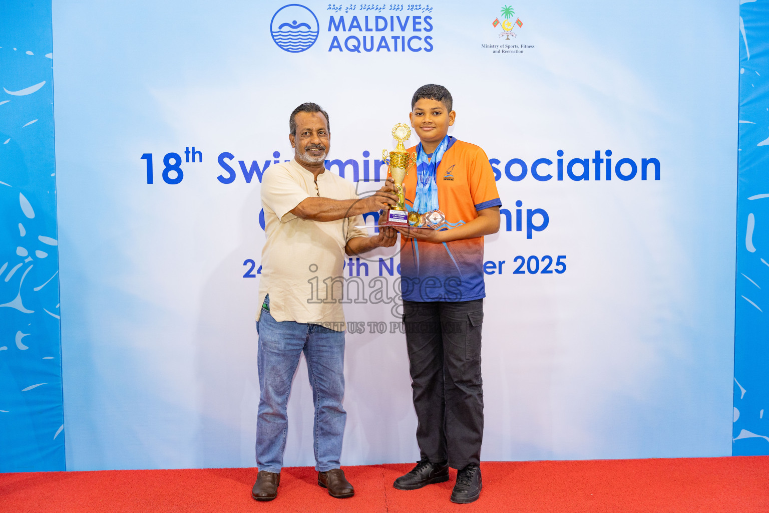 18th Swimming Association Championship 2025, Closing Ceremony was held on Saturday, 29th November 2025 at Swimming Track Hulhumale', Maldives. Photos: Areef Adam / images.mv