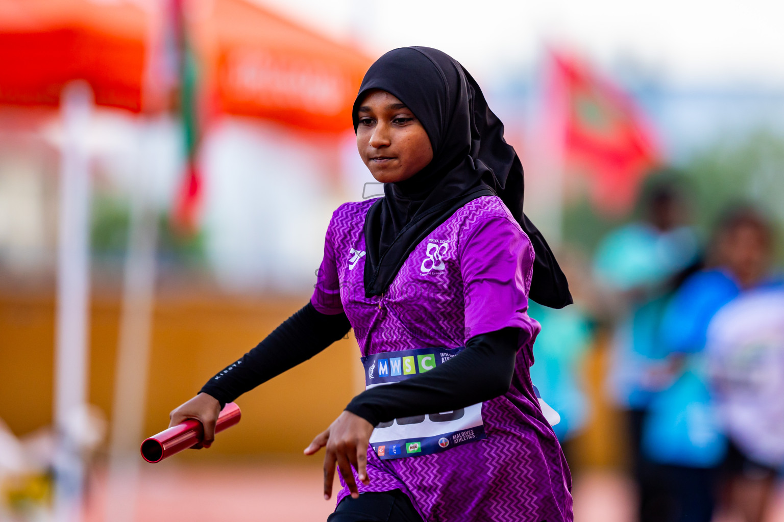 Day 5 of MWSC Interschool Athletics Championships 2024 held in Hulhumale Running Track, Hulhumale, Maldives on Wednesday, 13th November 2024. Photos by: Nausham Waheed / Images.mv