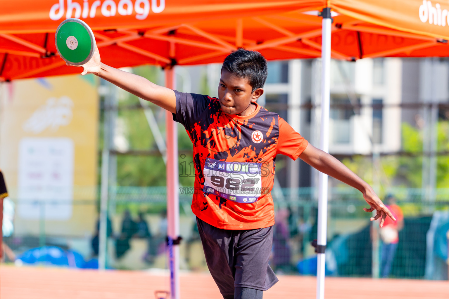 Day 4 of MWSC Interschool Athletics Championships 2024 held in Hulhumale Running Track, Hulhumale, Maldives on Tuesday, 12th November 2024. Photos by: Nausham Waheed / Images.mv