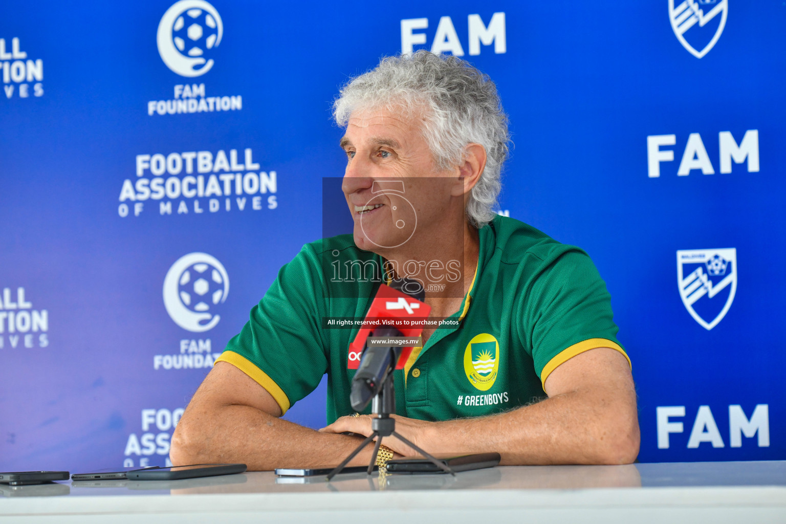 President's Cup 2023 Pre Match Press Conference held in National Football Stadium, Male', Maldives Photos: Nausham Waheed / Images.mv