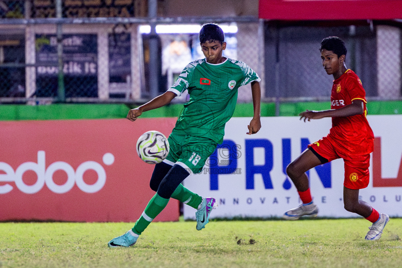 Victory Sports Club vs Hurriyya Sports Club (U14) in Day 9 of Dhivehi Youth League 2024 held at Henveiru Stadium on Saturday, 14th December 2024. Photos: Nausham Waheed / Images.mv