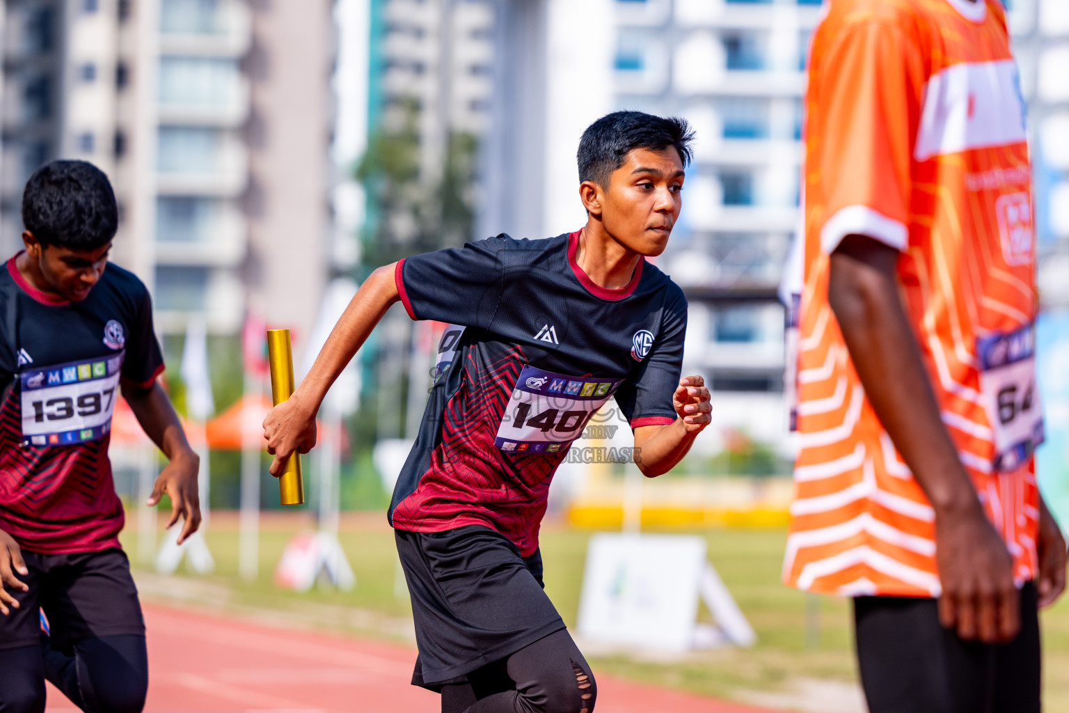 Day 5 of MWSC Interschool Athletics Championships 2024 held in Hulhumale Running Track, Hulhumale, Maldives on Wednesday, 13th November 2024. Photos by: Nausham Waheed / Images.mv