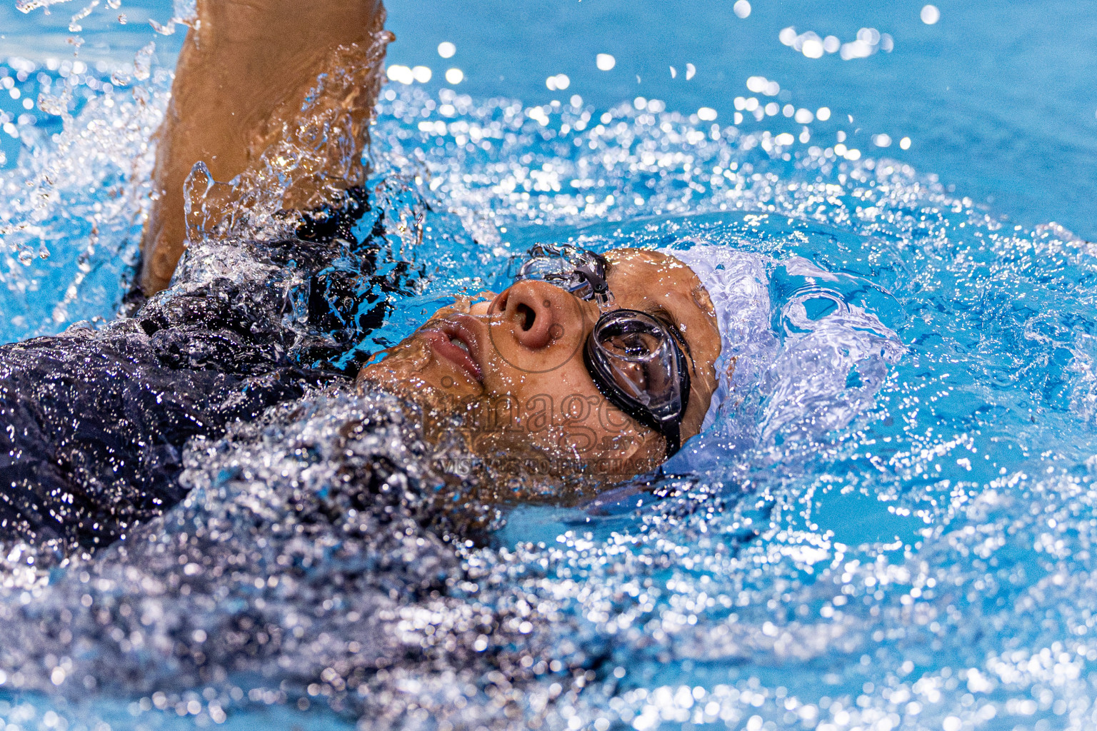 Day 4 of 1st National Short Course Swimming Competition held in Hulhumale', Maldives on Tuesday, 17th June 2025. Photos: Nausham Waheed / images.mv