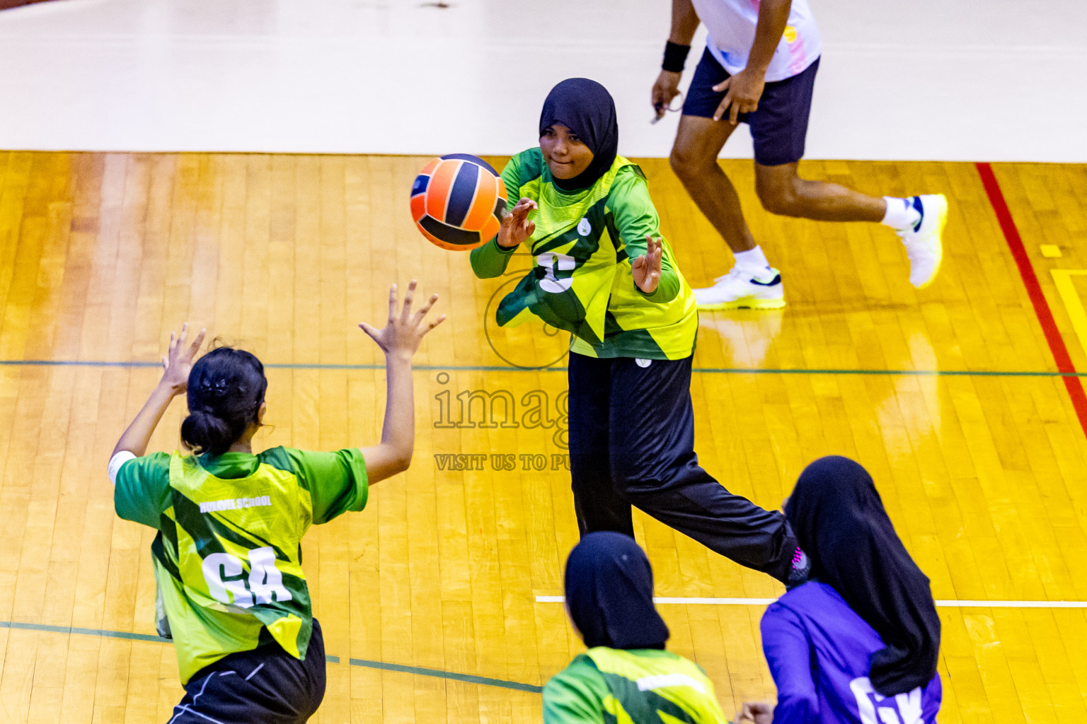 Day 7 of 25th Inter-School Netball Tournament was held in Social Center at Male', Maldives on Saturday, 17th August 2024. Photos: Nausham Waheed / images.mv