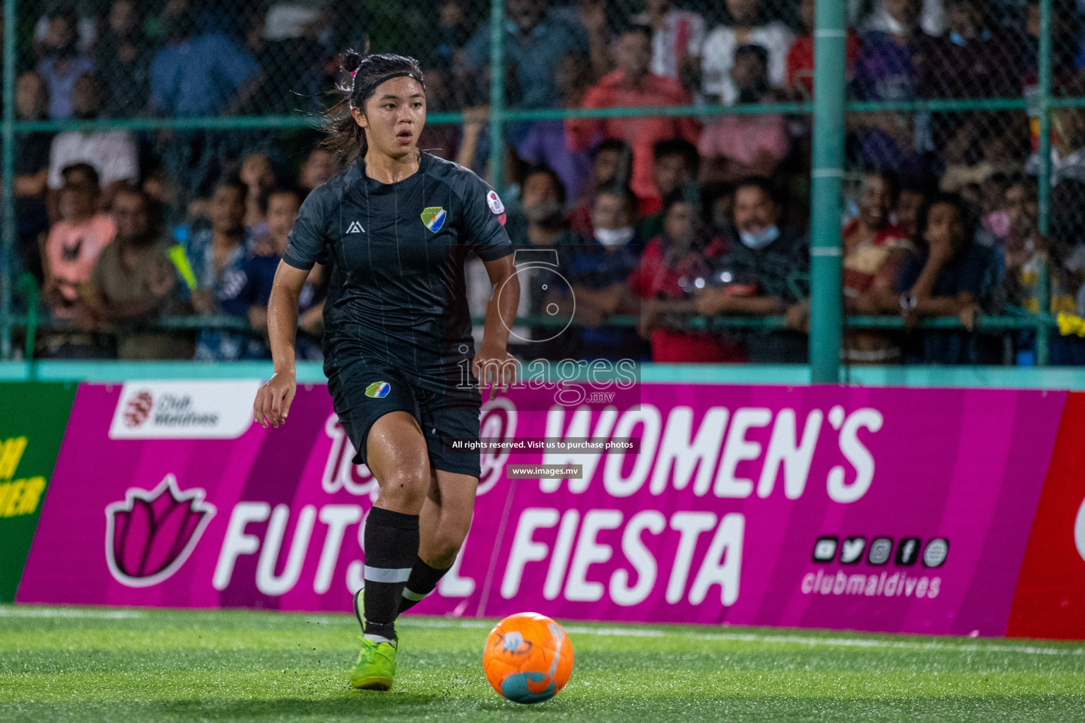 Club WAMCO vs DSC in the Semi Finals of 18/30 Women's Futsal Fiesta 2021 held in Hulhumale, Maldives on 14th December 2021. Photos: Ismail Thoriq / images.mv